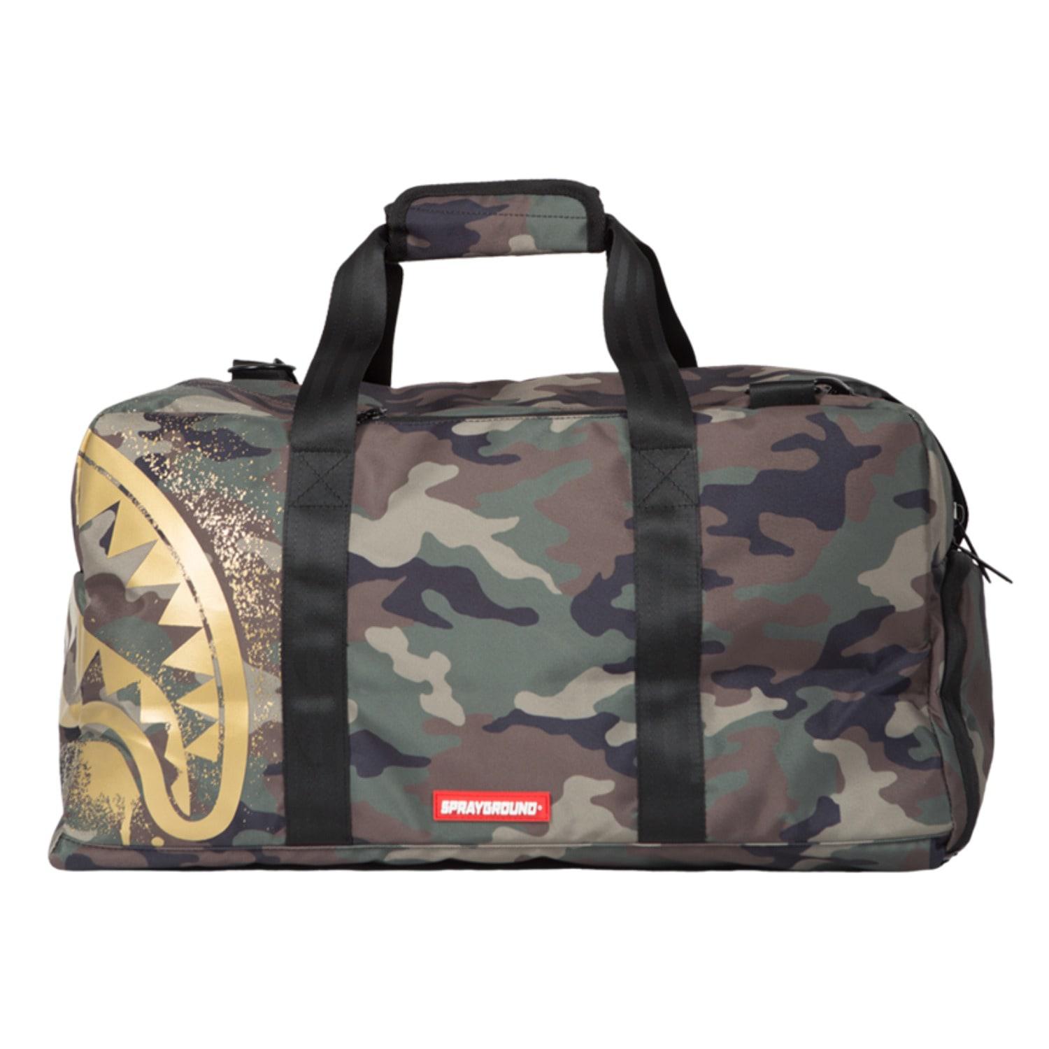 sprayground shark duffle camo