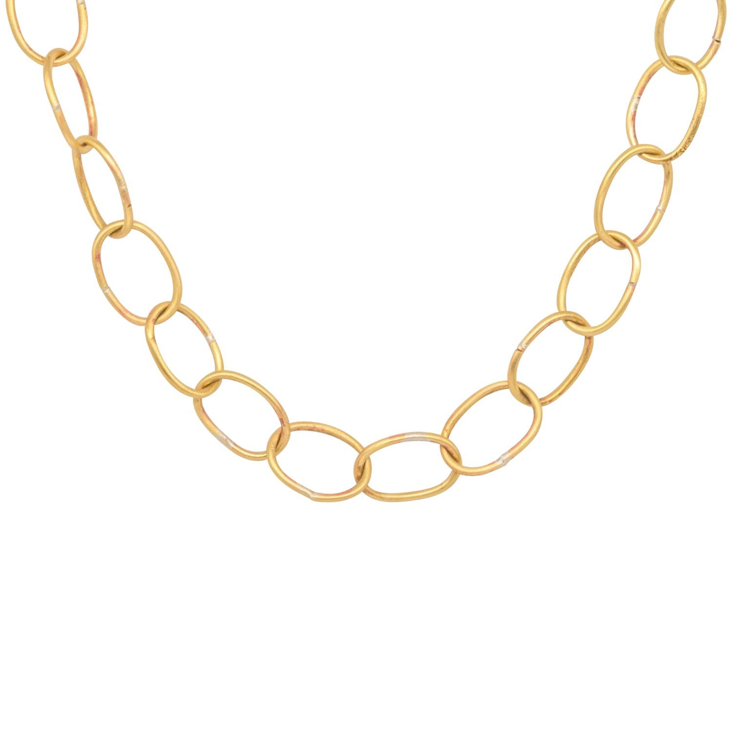 Lily Flo Jewellery 9k Cherish Oval Chain Gold Necklace in Metallic - Lyst