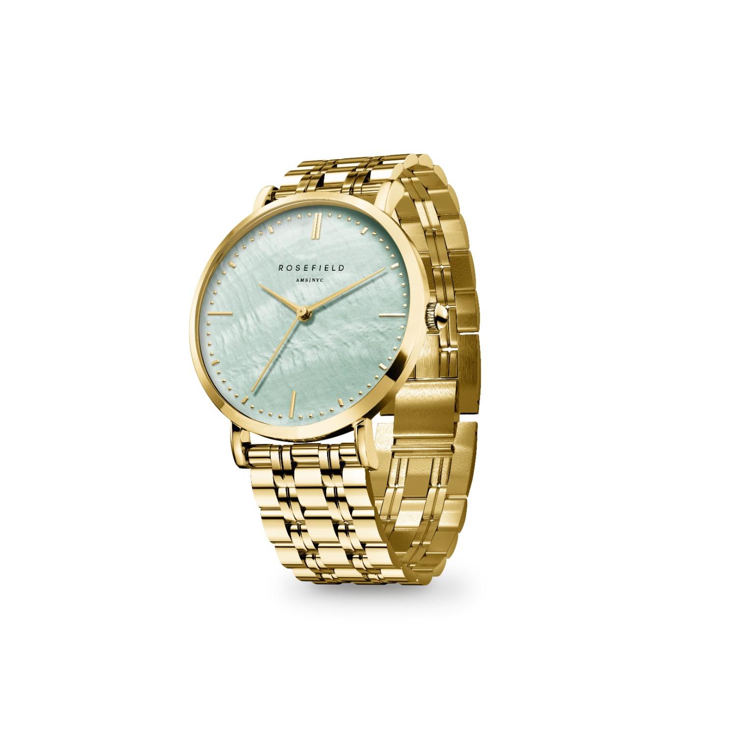 ROSEFIELD Upper East Side Mint Green Watch In Gold in Metallic | Lyst