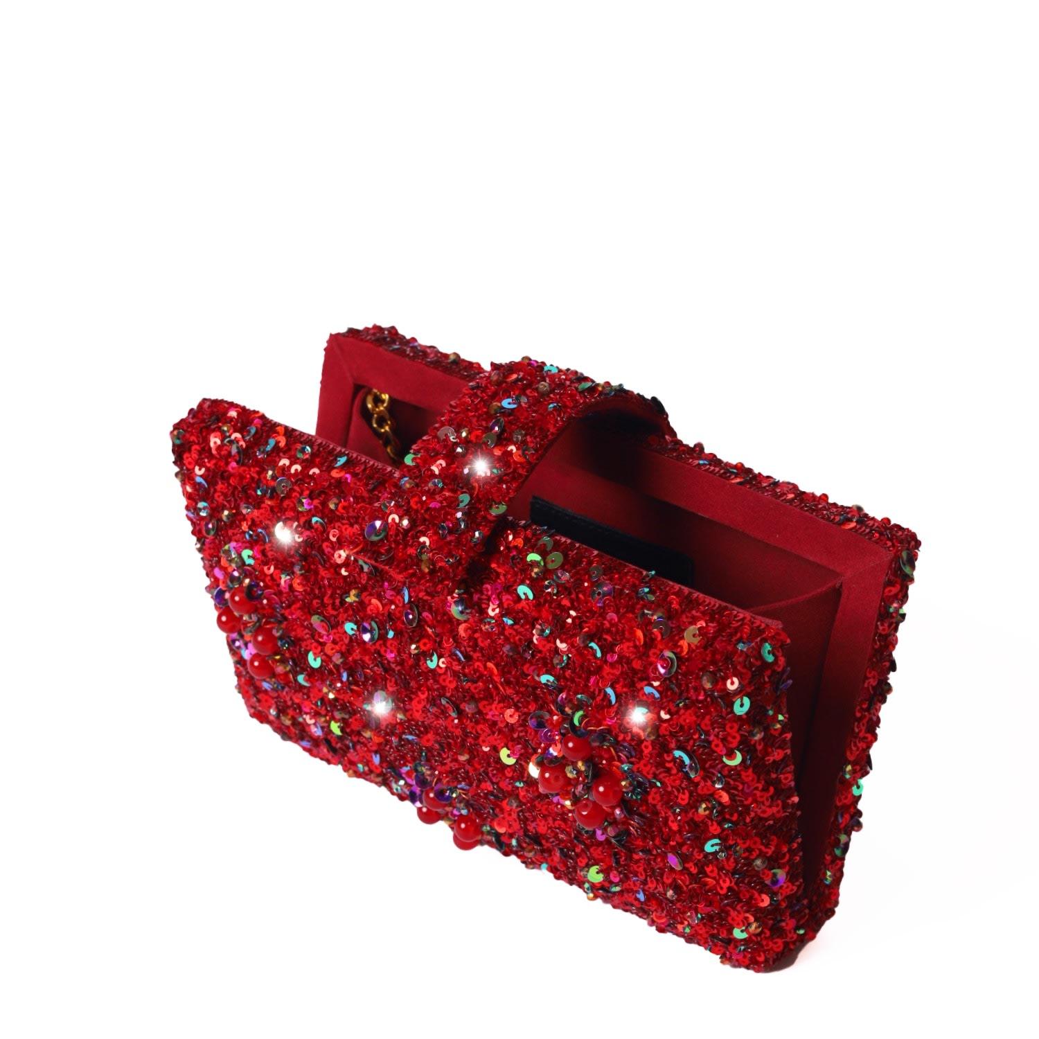 Simitri Garnet Kitsch Clutch in Red Lyst UK
