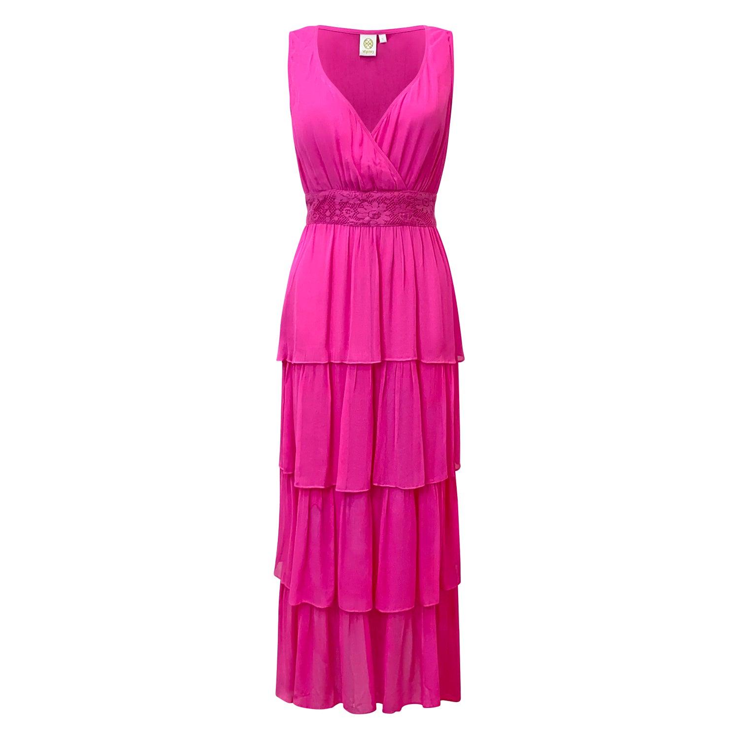 sachin and babi light blue dress Vibrant + Playful Holiday Outfits: Just Add Hot Pink main image 0