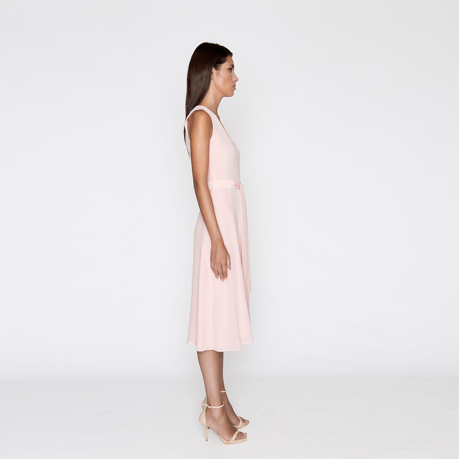 carnation silk dress