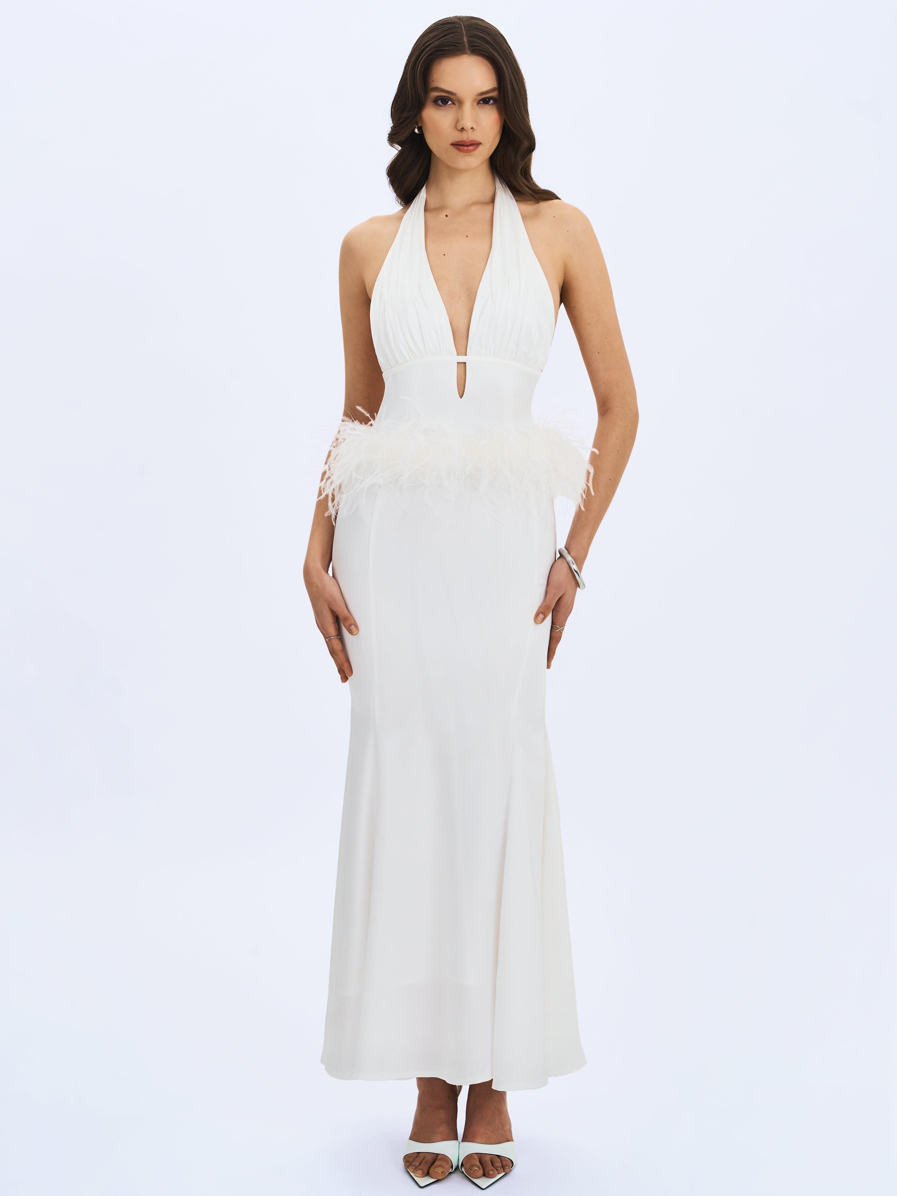 Designer White Halter Backless Dresses for Women - Up to 66% off | Lyst