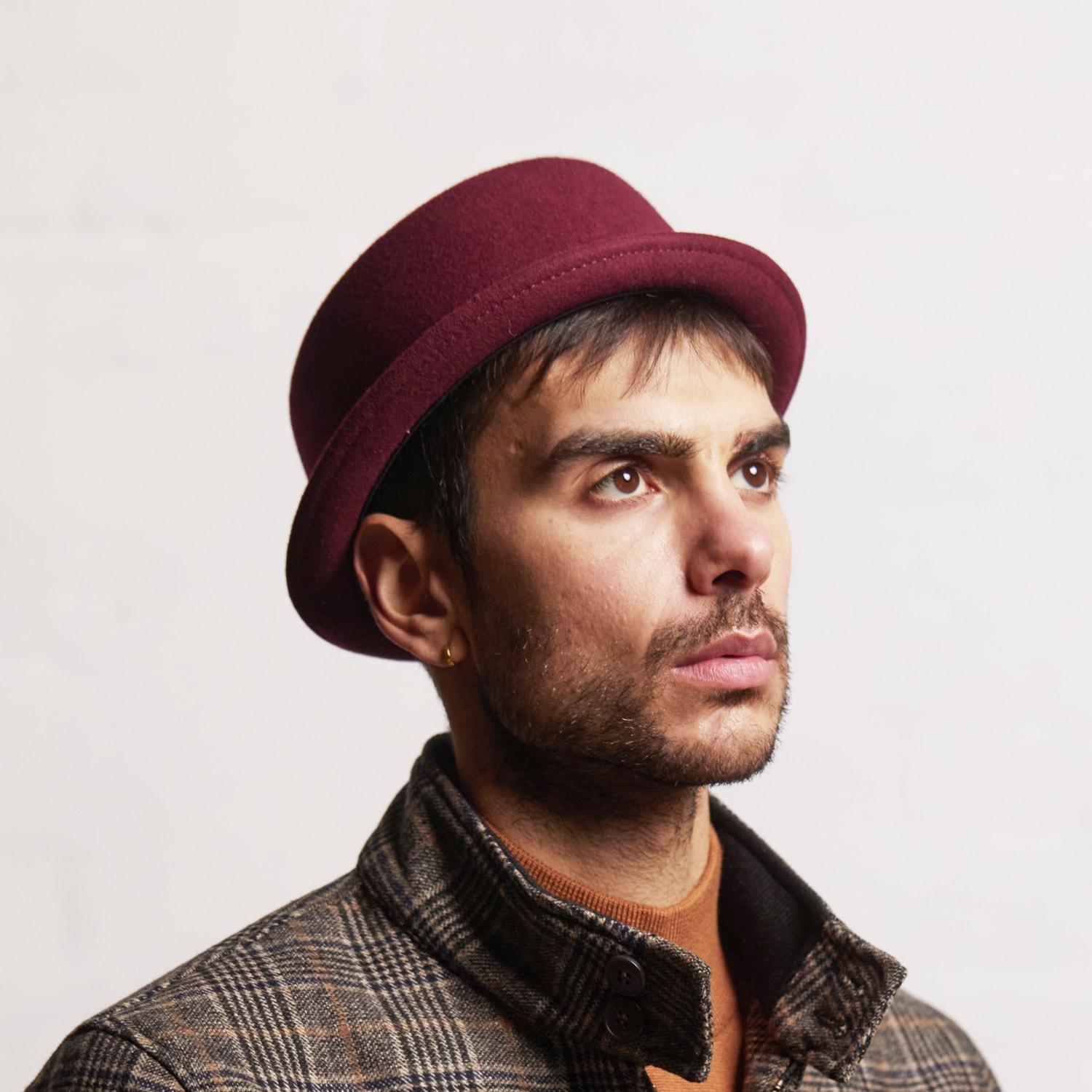 Dasmarca Hats Jack Vino Burgundy Felt Skimpy Brim Short Brim Rude Boy Mod Style Porkpie Hat in Red for Men Lyst UK
