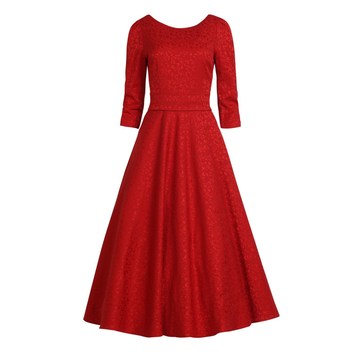 MATSOUR'I Cotton Jacquard Dress Alyzee Red - Save 13% - Lyst