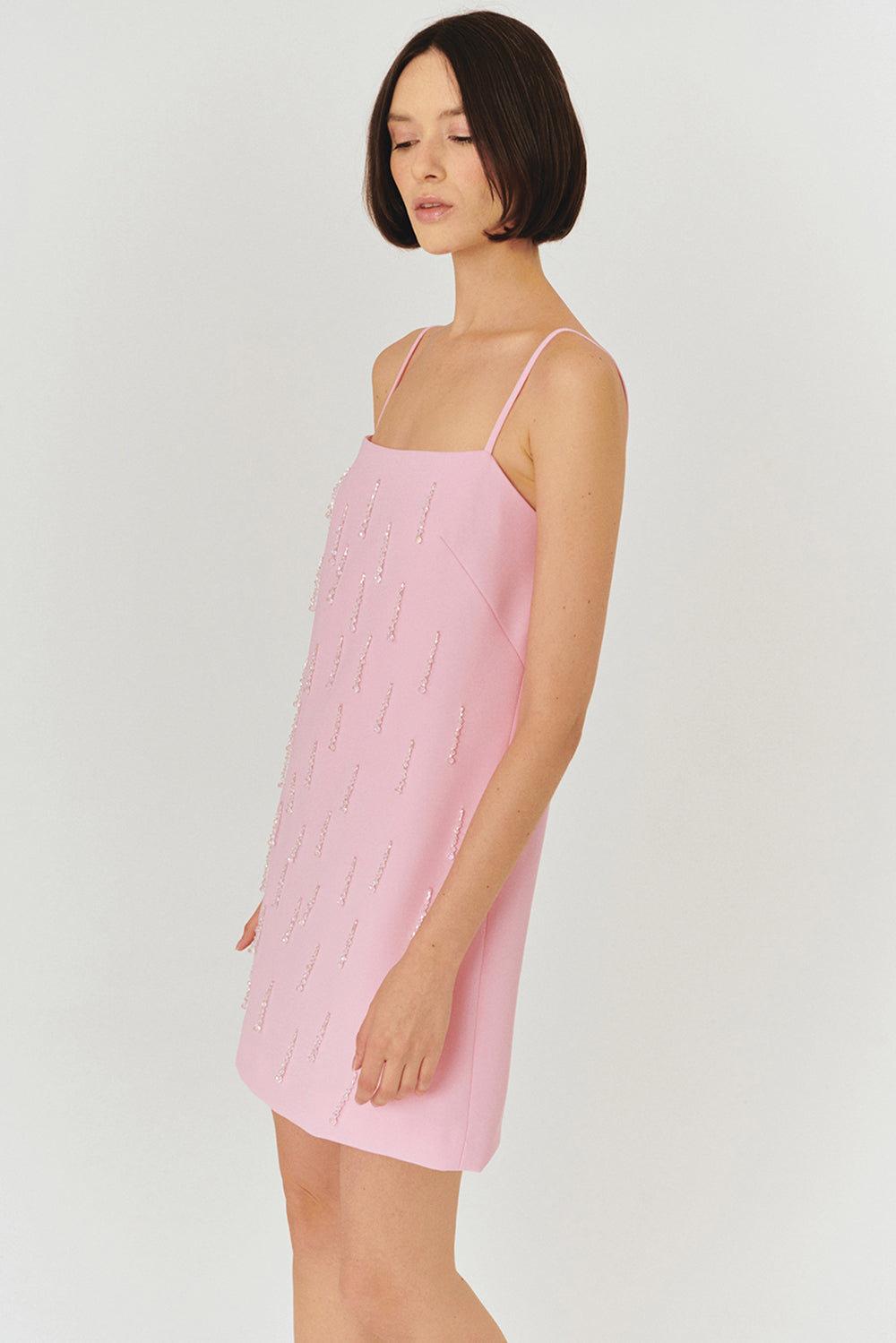 exquise pink dress Vera Midi Dress