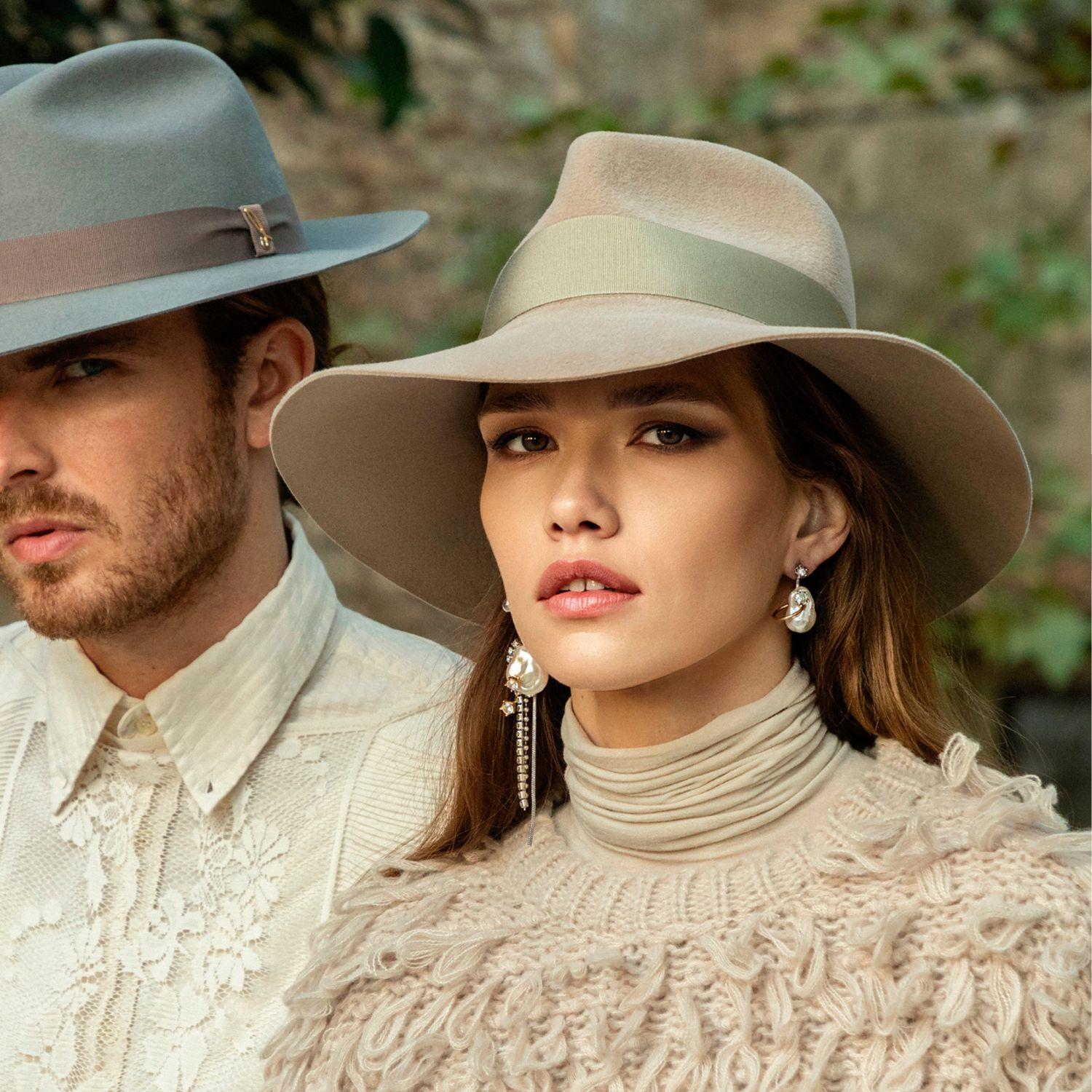 Neutral Felt Wide-Brim Hat Evereve Harriet Isles Brown Kellen Wool Felt Wide Brim Hat  main image 4