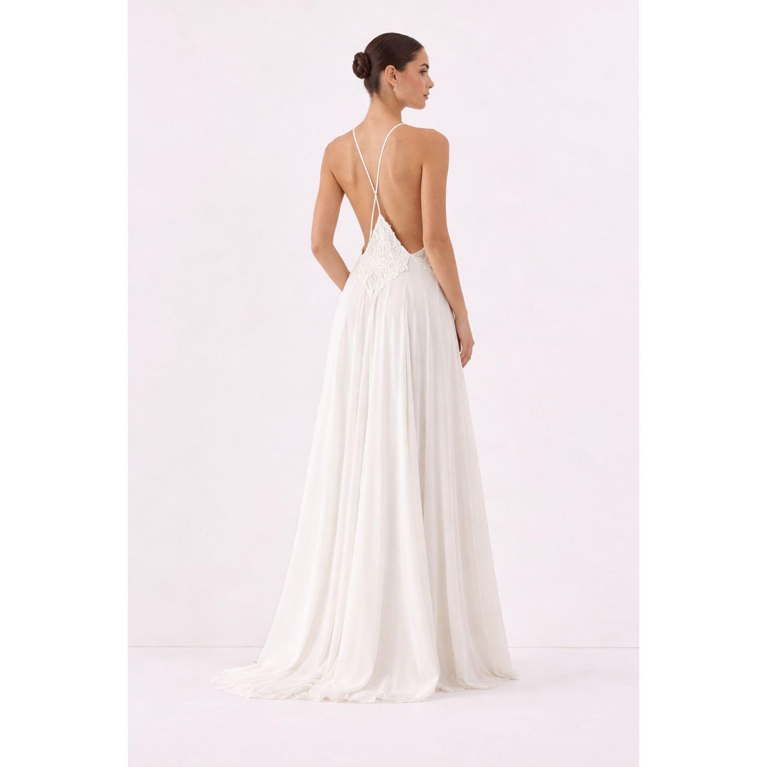 Curated Row Olivia Backless Maxi Dress in White