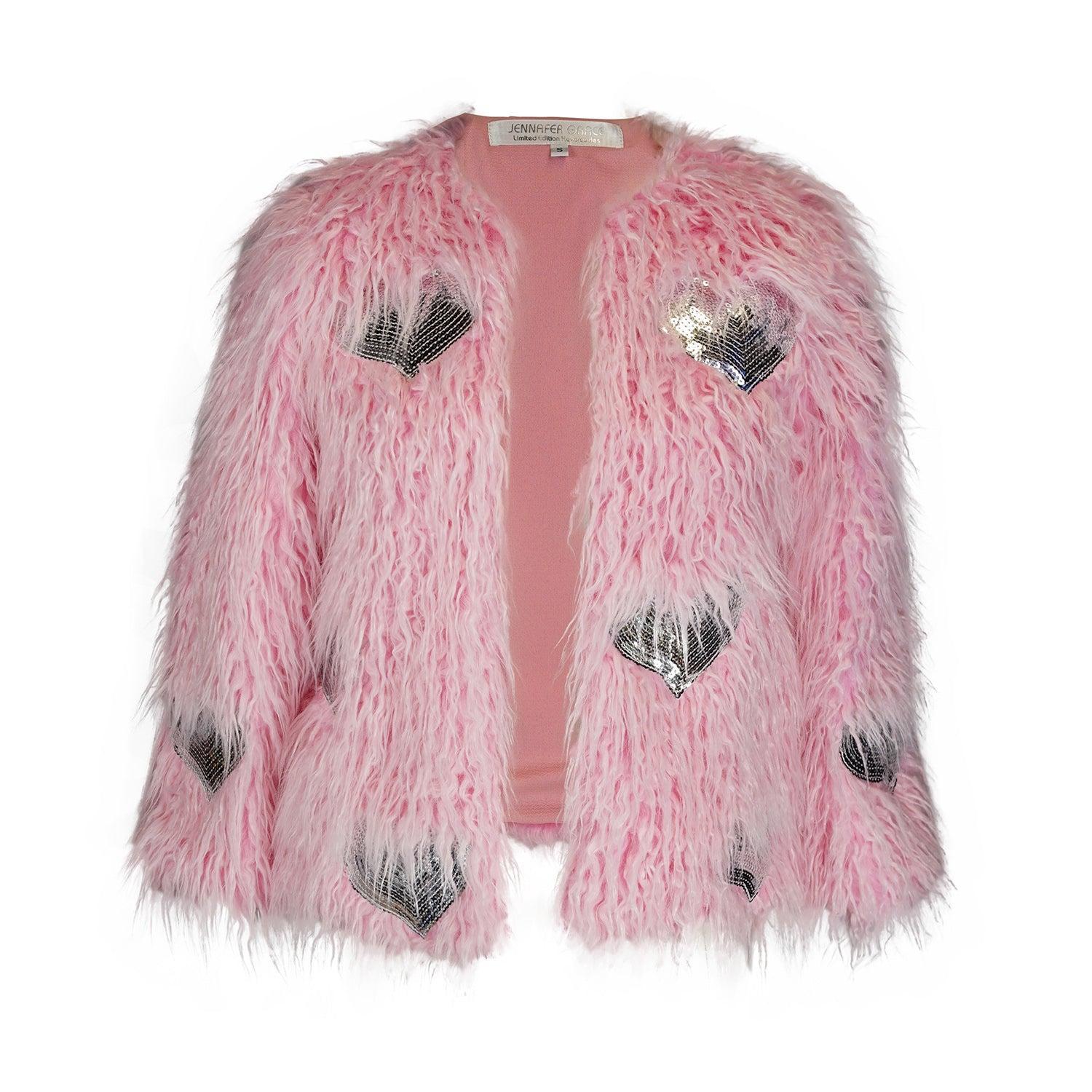 Pink Fur jackets for Women | Lyst