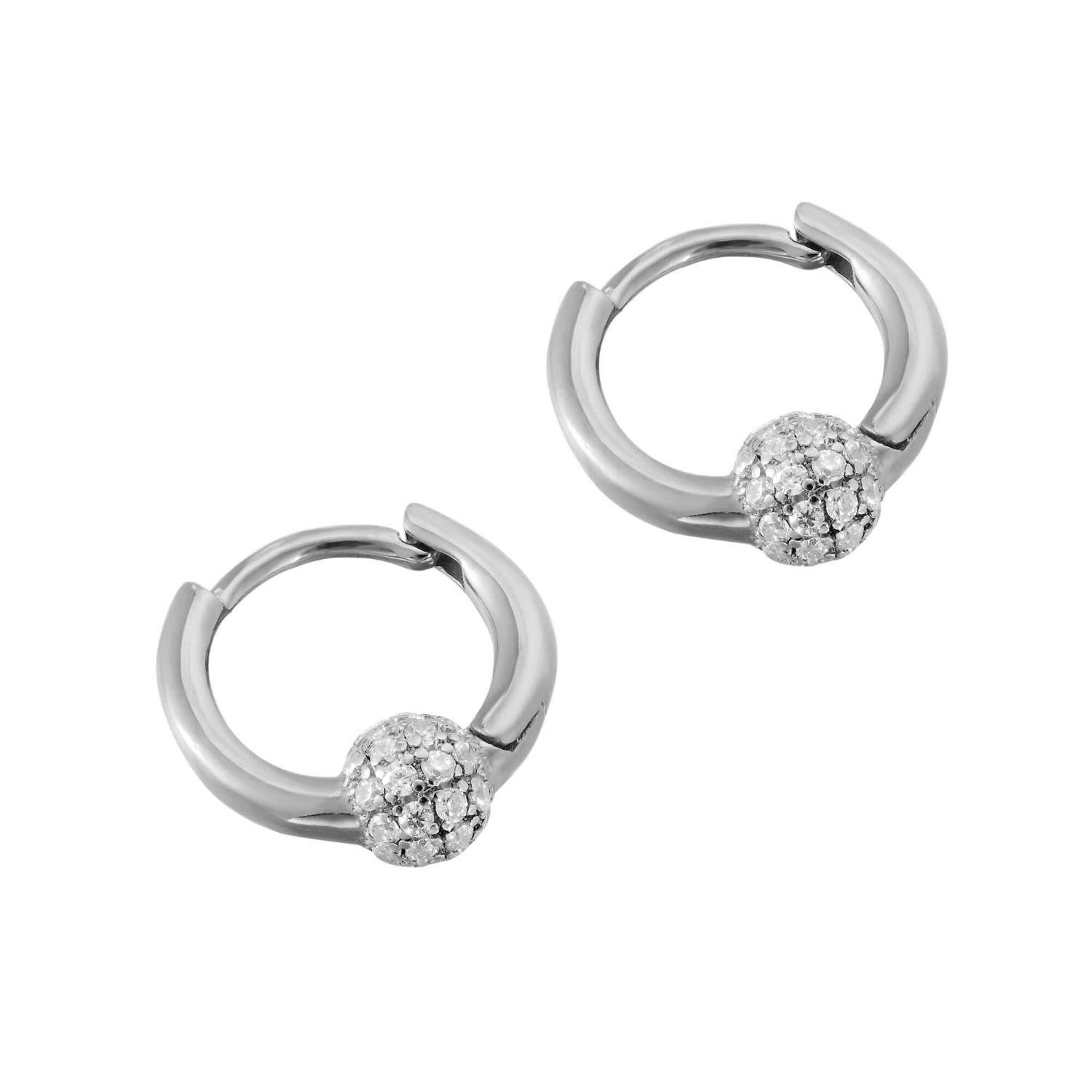 Ecoated Sterling Silver Small Thick Cashew Hoop Earrings