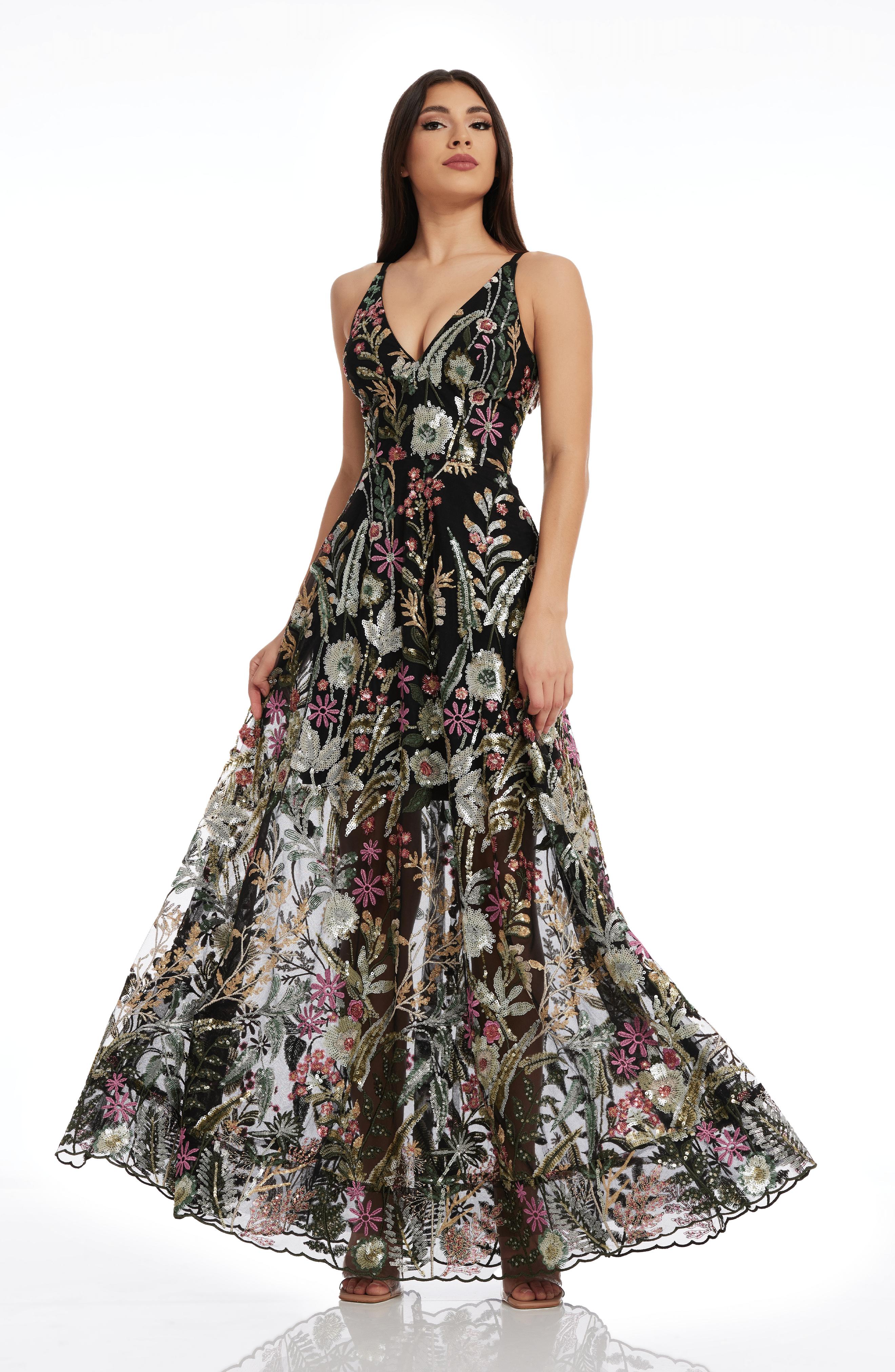 Dress the population sequin gown hot sale