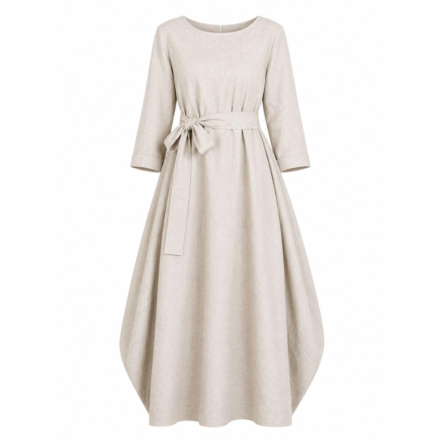 empire waist wedding dresses with sleeves Orange Empire Waist Midi Maternity Dress