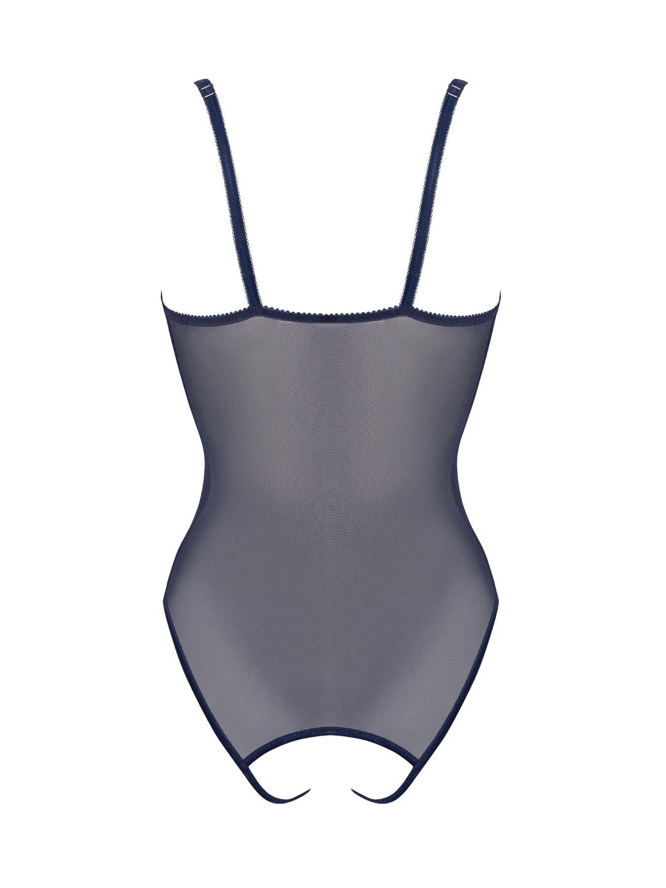 BonBon Lingerie Coco Heart Ouvert Bodysuit in Blue Lyst UK
