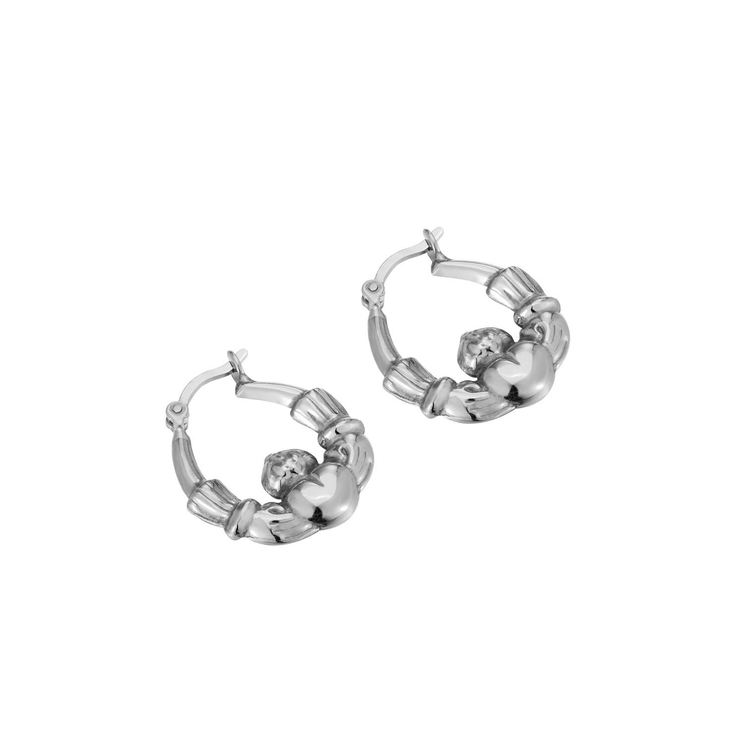 Seol + Gold sterling silver 18mm thick creole hoop earrings in