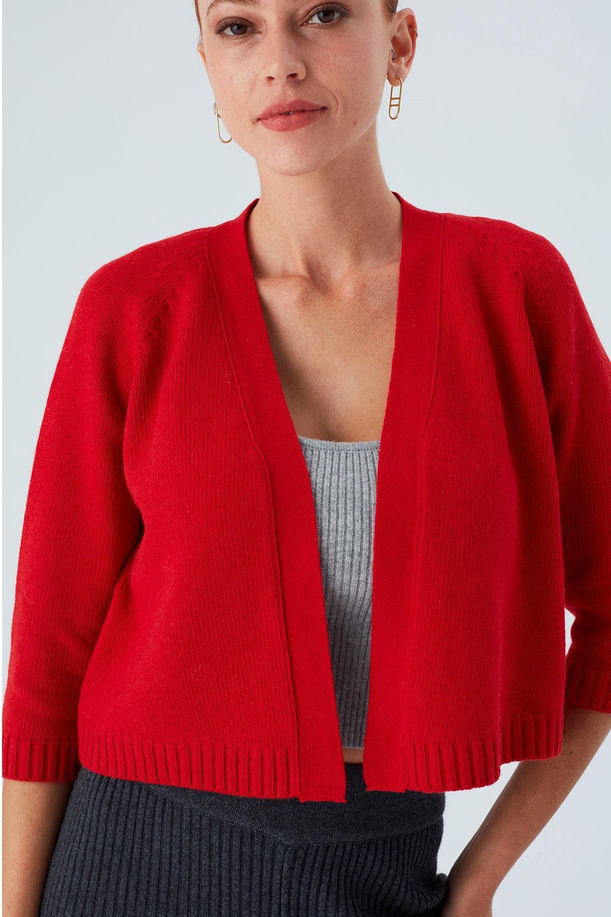 Peraluna Cashmere Blend Bolero Cardigan in Red | Lyst