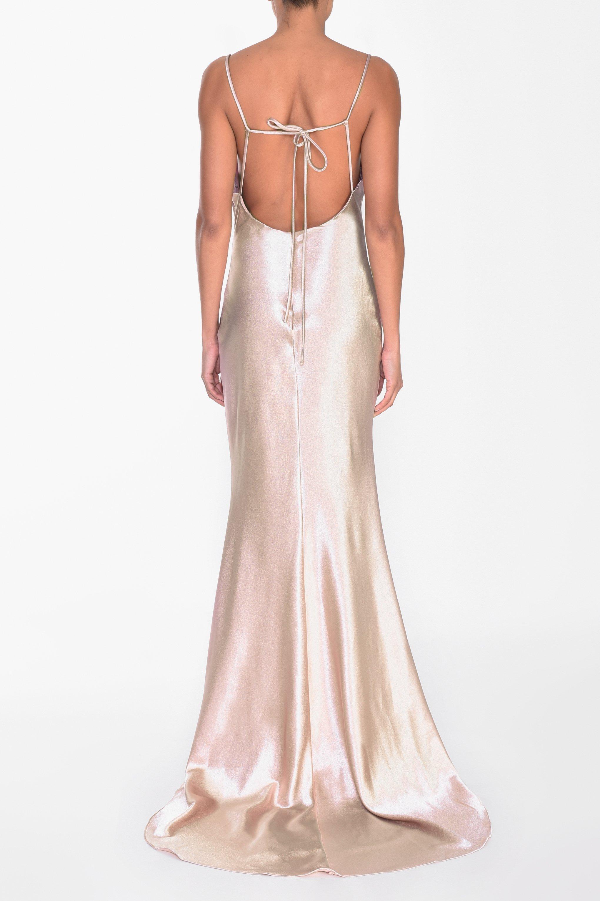 True Decadence Champagne Satin Cowl Neck Slip Dress in Pink Lyst