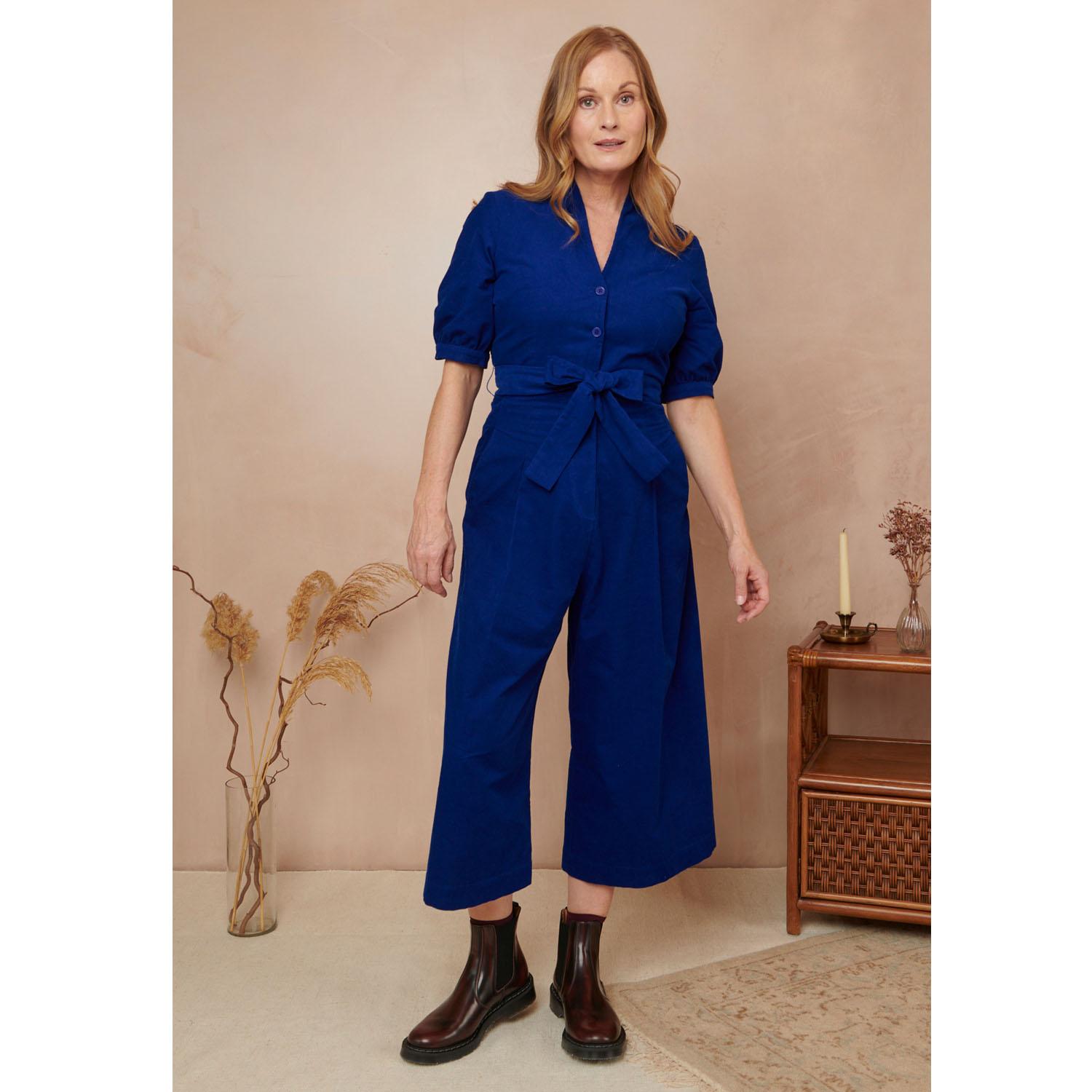 Emily and Fin Stella Needlecord Cobalt Jumpsuit in Blue Lyst UK