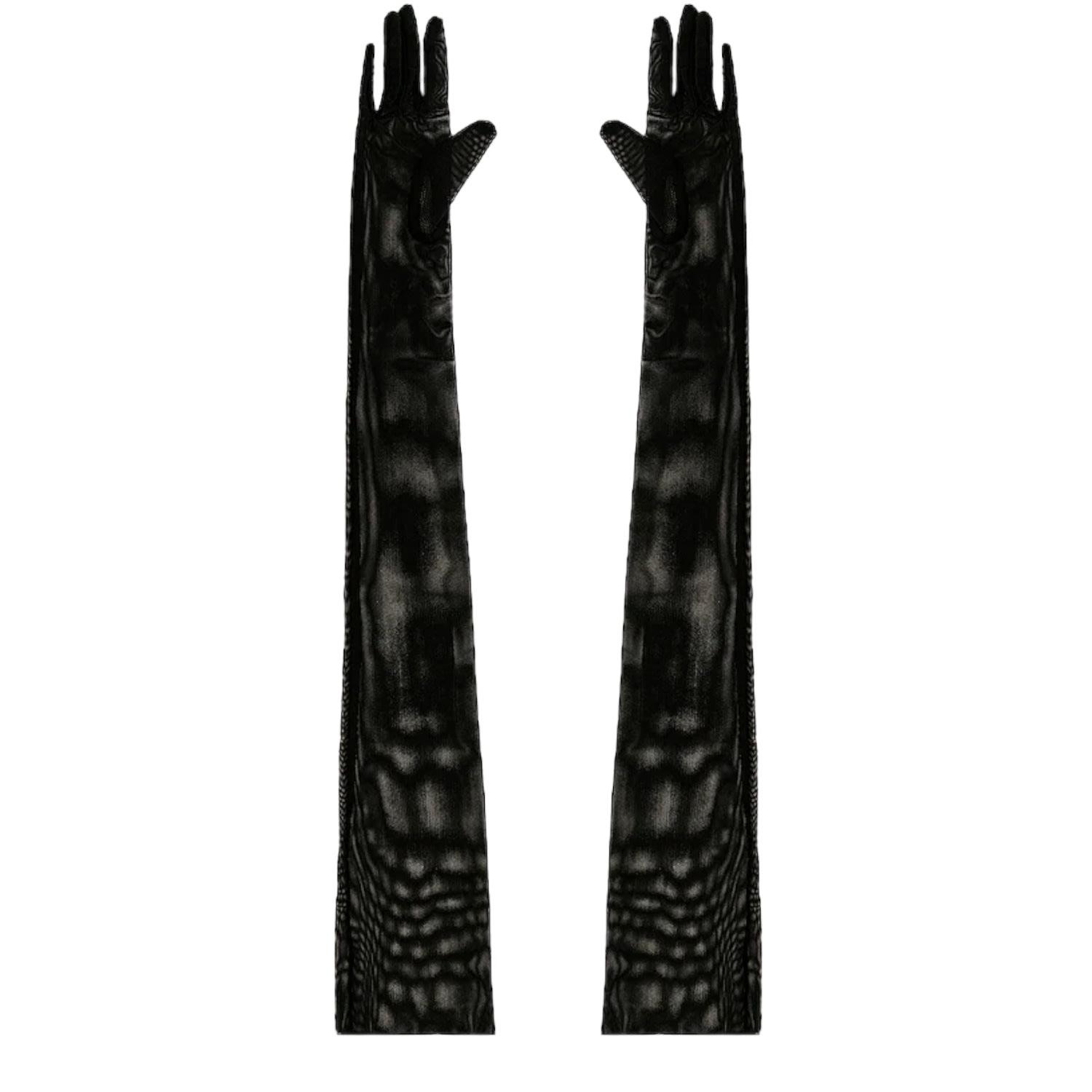 HIGH HEEL JUNGLE by KATHRYN EISMAN The Lily Sheer Opera Glove in Black