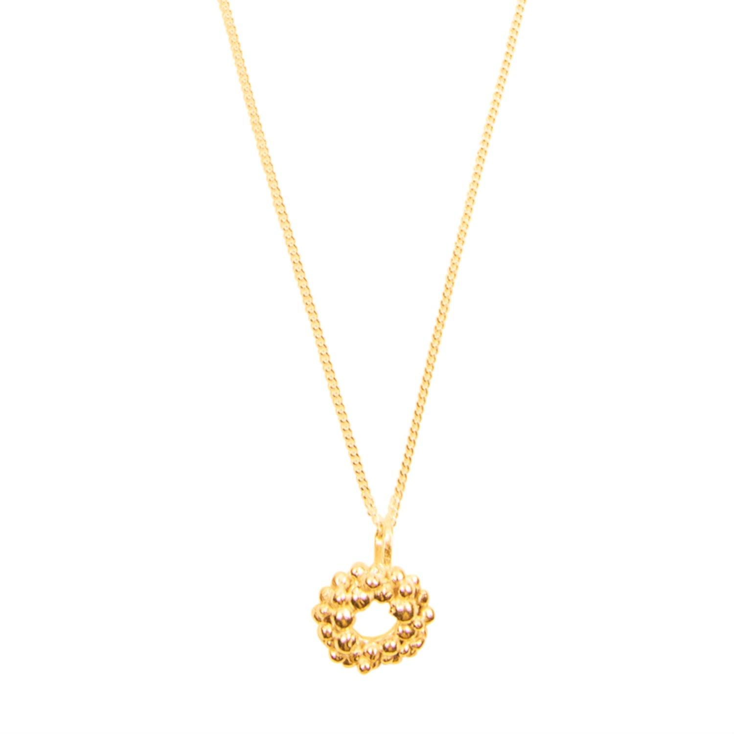 Lily Flo Jewellery Rock Chic Circle Necklace In Solid Gold in Metallic ...