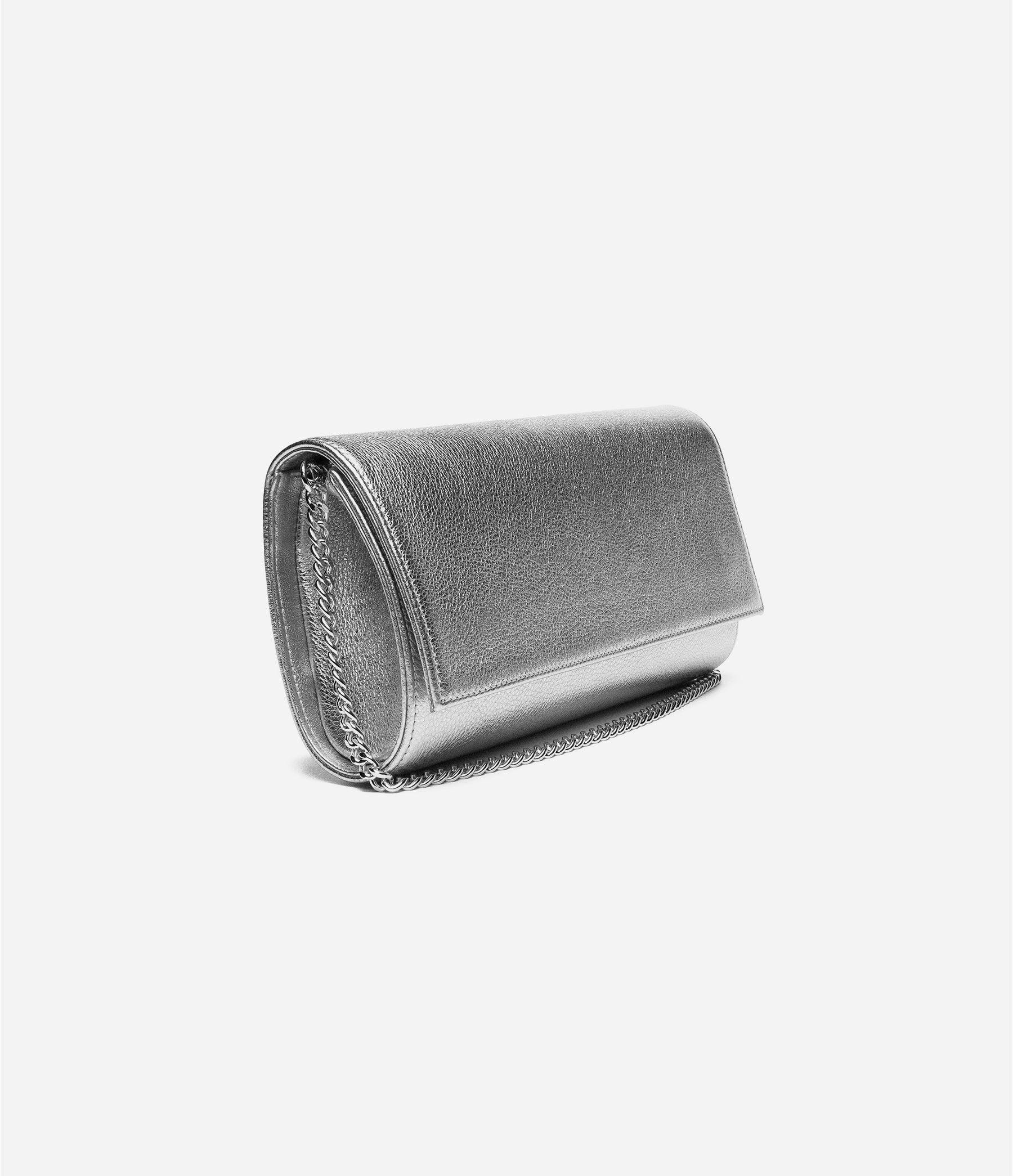 Lovard Leather Evening Clutch in Gray