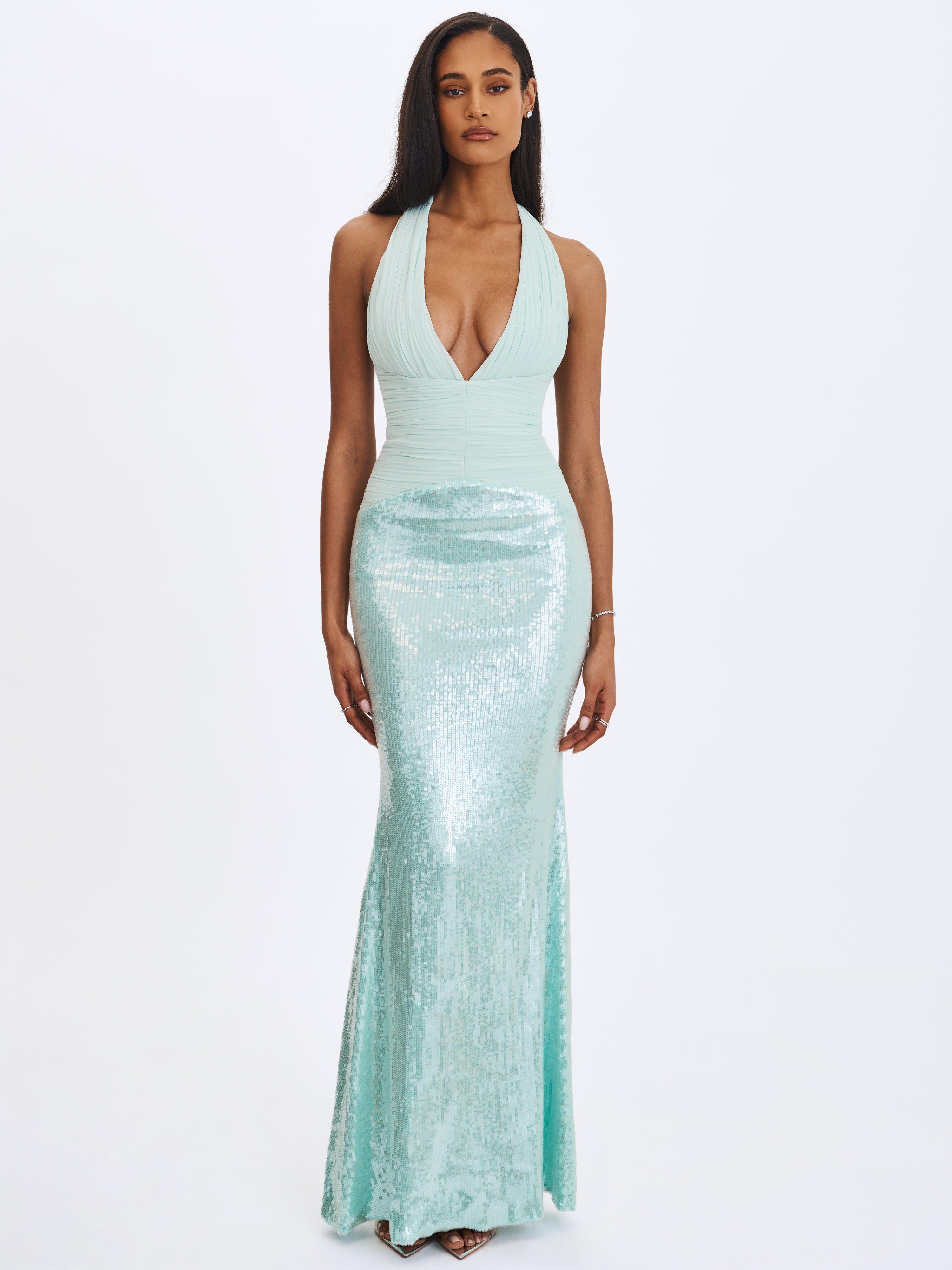 Wedding Guest Dresses Formal Pastel Attire Designer Green Satin Maxi Dresses  For Women Up To 46%