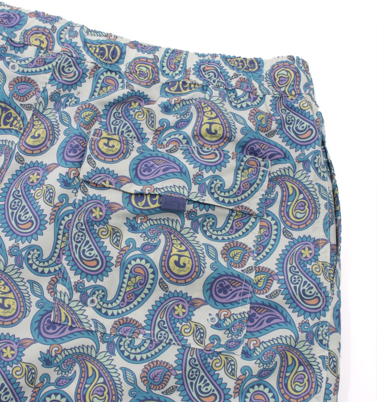 Synthetic Campbell Paisley Swim Shorts 