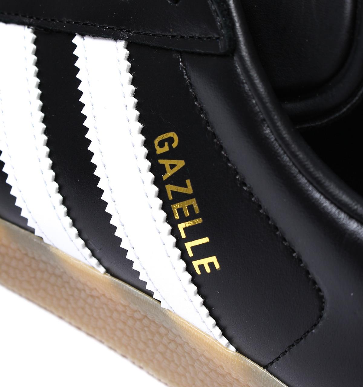adidas Originals Leather Black & Gold Gazelle Trainers for Men | Lyst