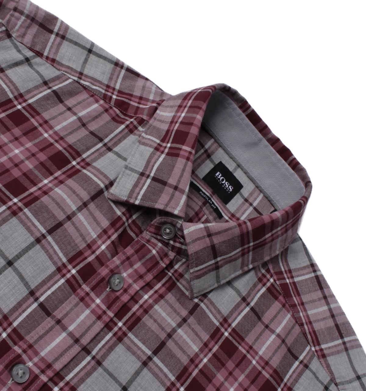 BOSS by Hugo Boss Lukas_51 Brushed Flannel Pink Check Shirt for Men - Lyst