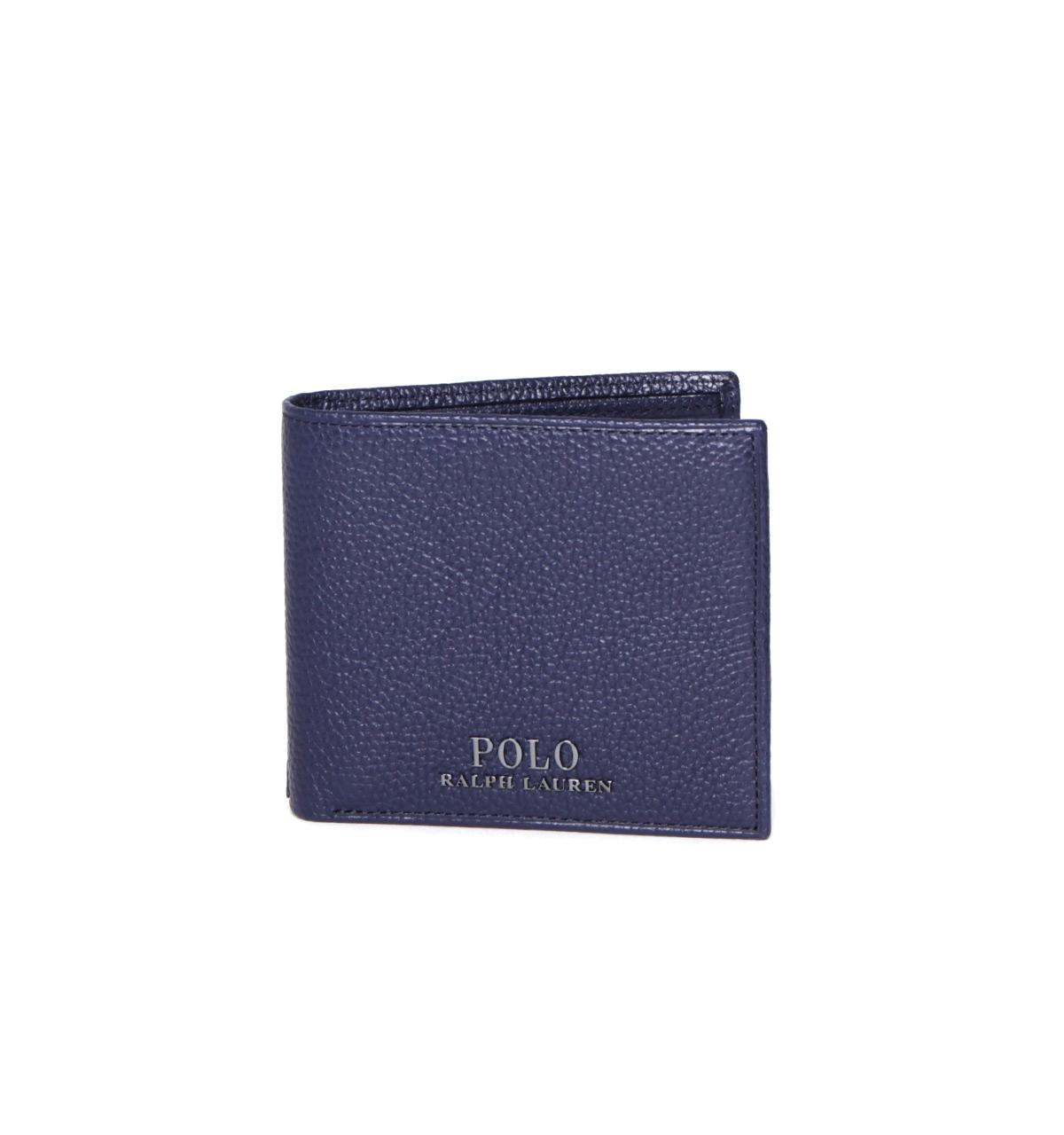 Polo Ralph Lauren Navy Cow Leather Wallet in Blue for Men | Lyst