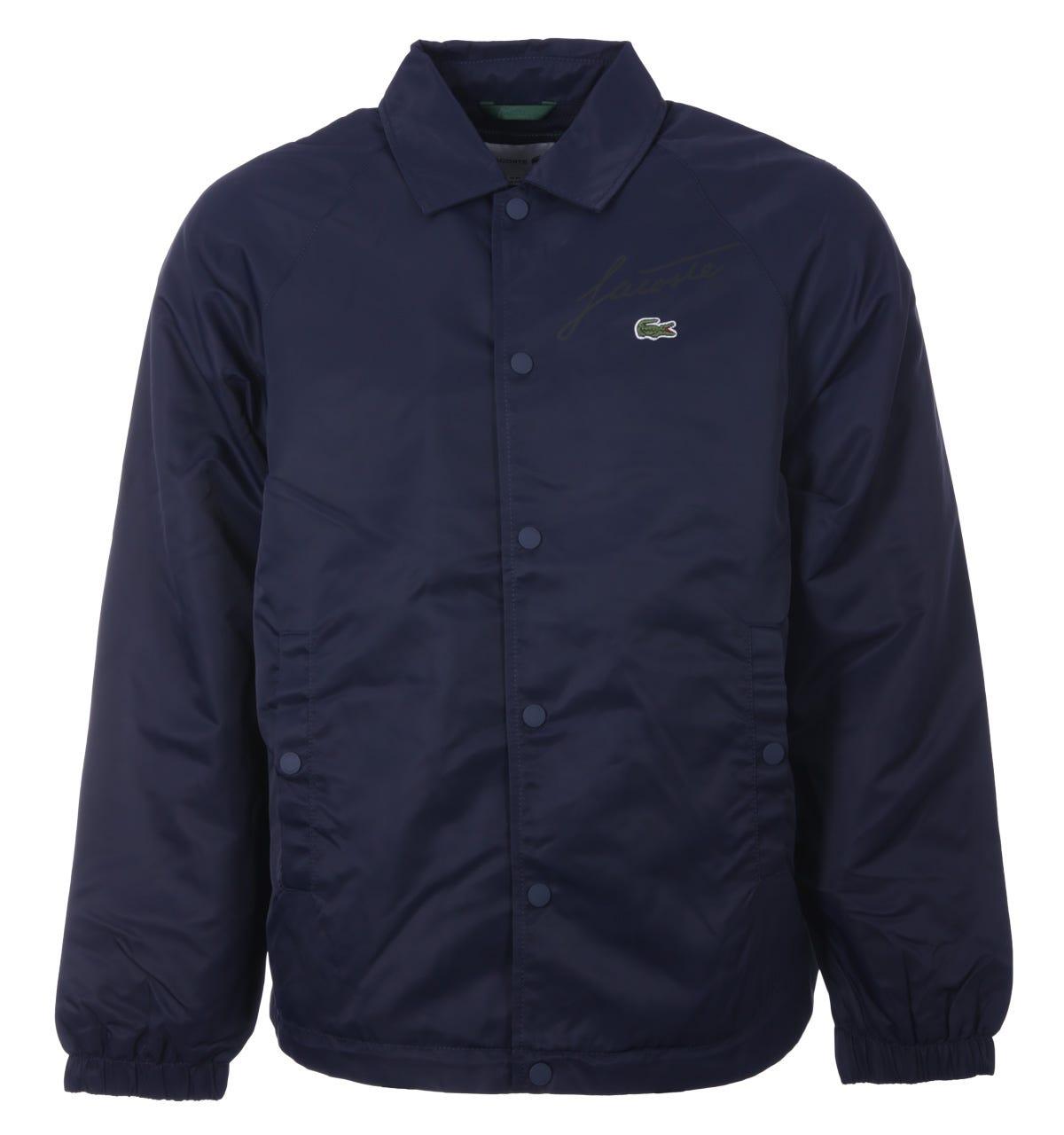 Lacoste Water Repellent Coach Jacket in Blue for Men | Lyst