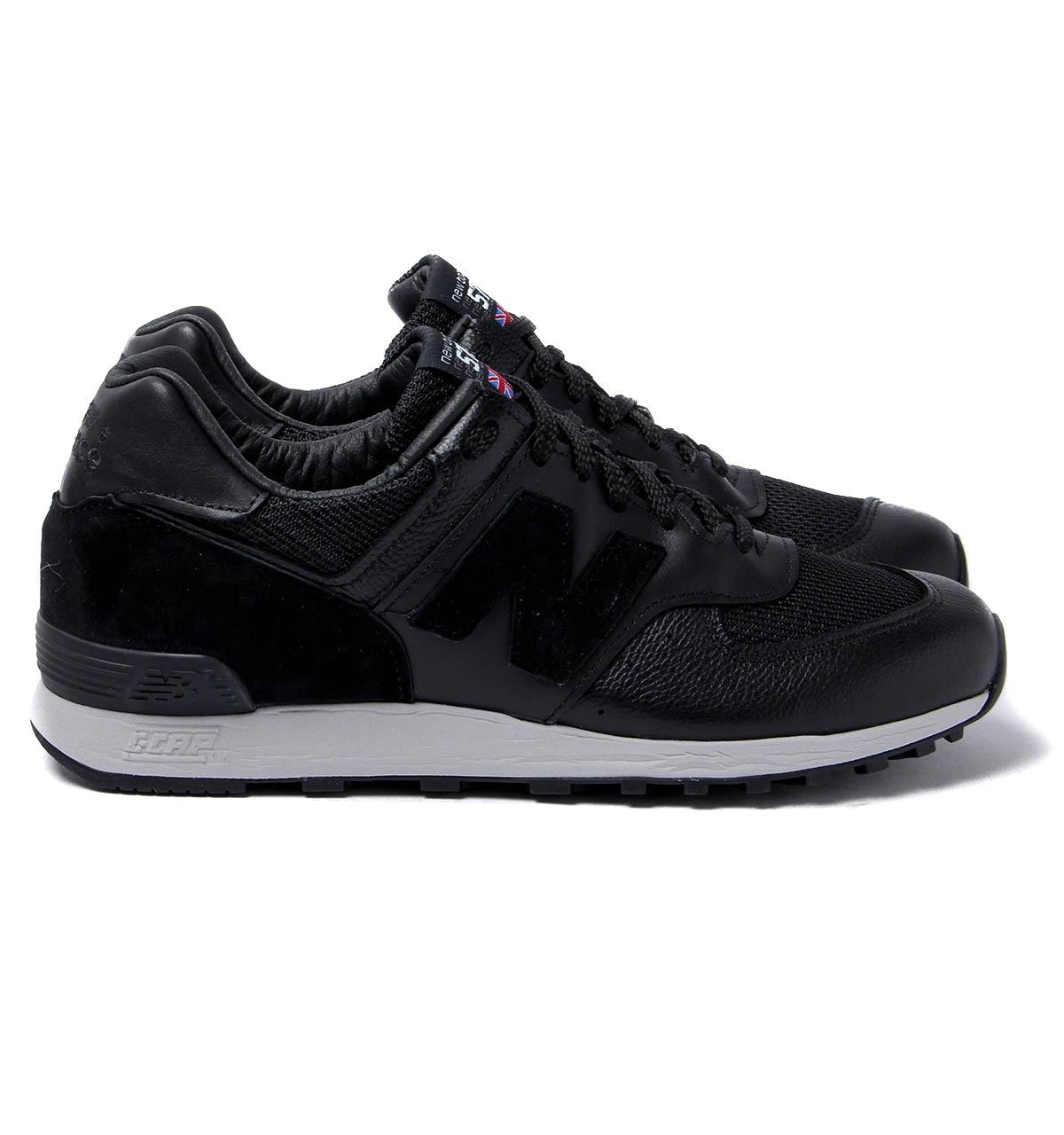 New Balance Leather 576 Made In England Black Trainers for Men - Lyst