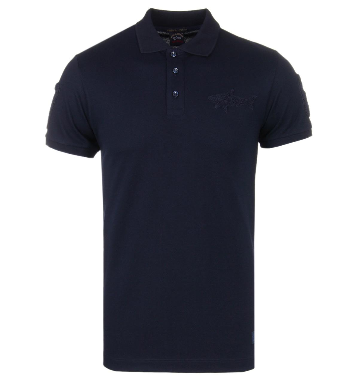 polo shirt with shark emblem