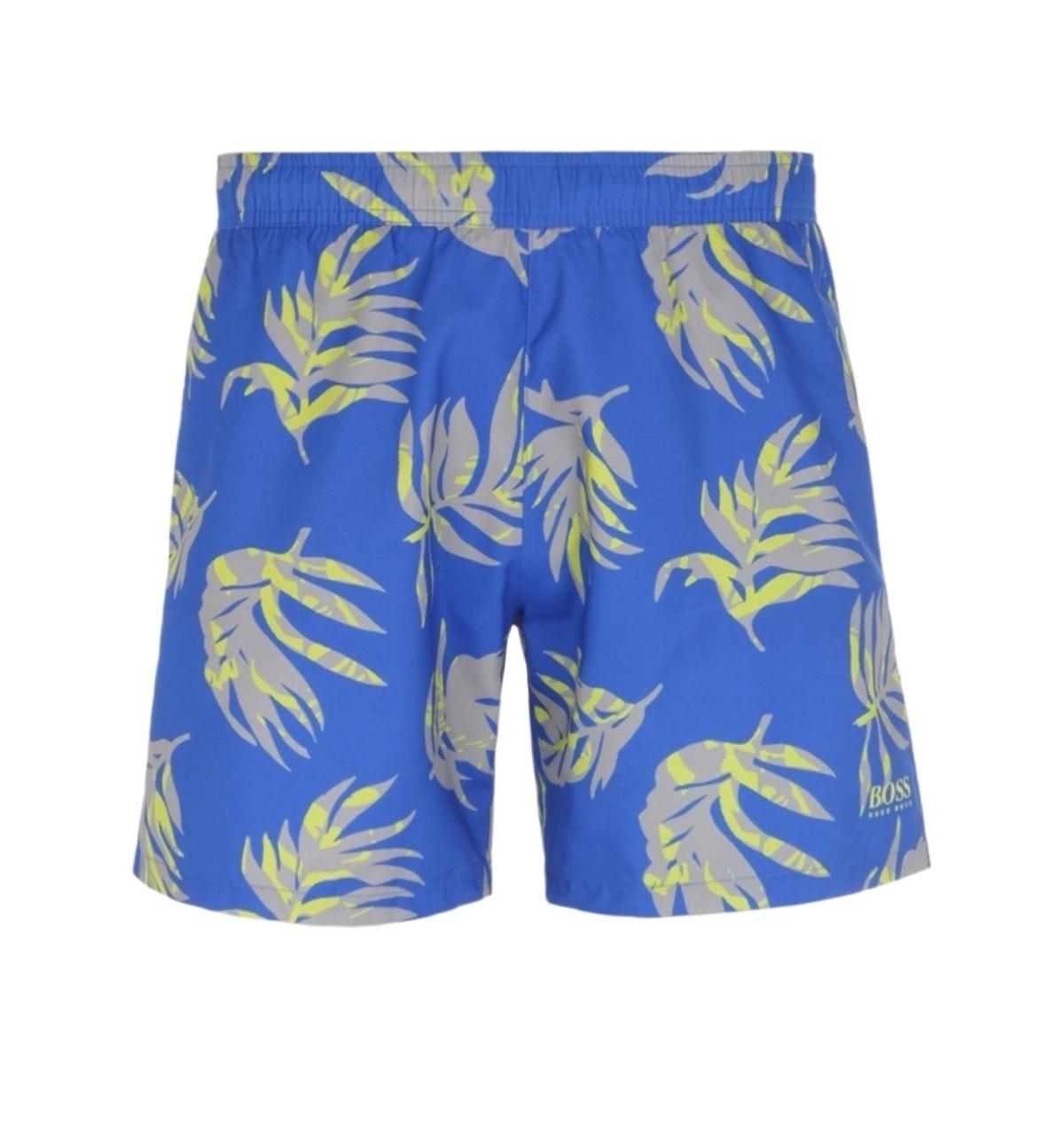 BOSS by Hugo Boss Synthetic Bodywear Goldfish Floral Pattern Blue Swim