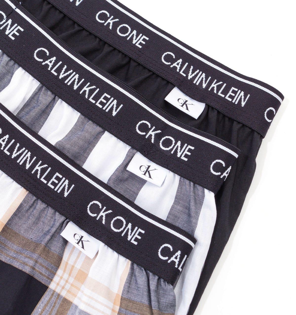 calvin klein ck one 3 pack slim fit woven boxers