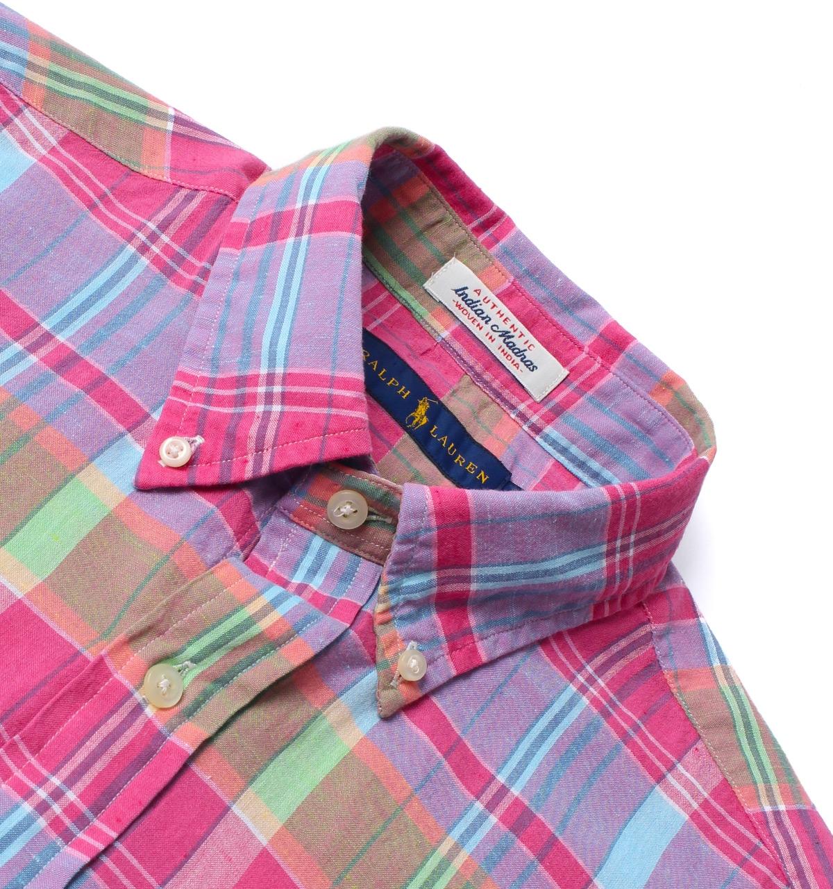 Polo Ralph Lauren Pink Indian Madras Short Sleeve Shirt for Men | Lyst