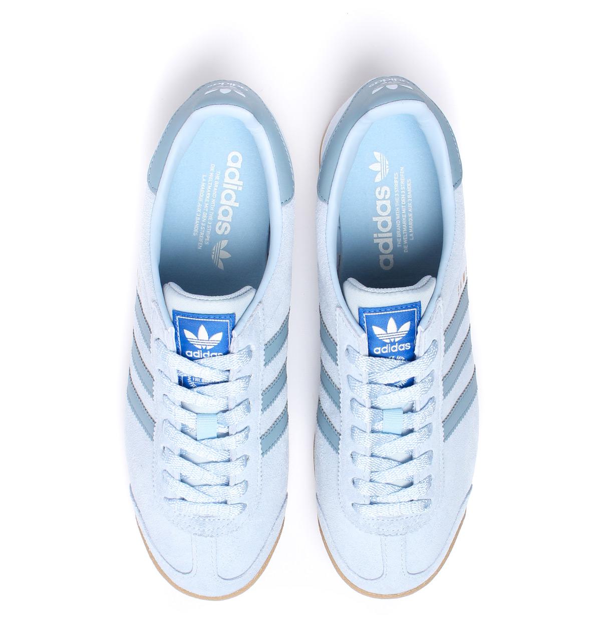 adidas light blue suede trainers