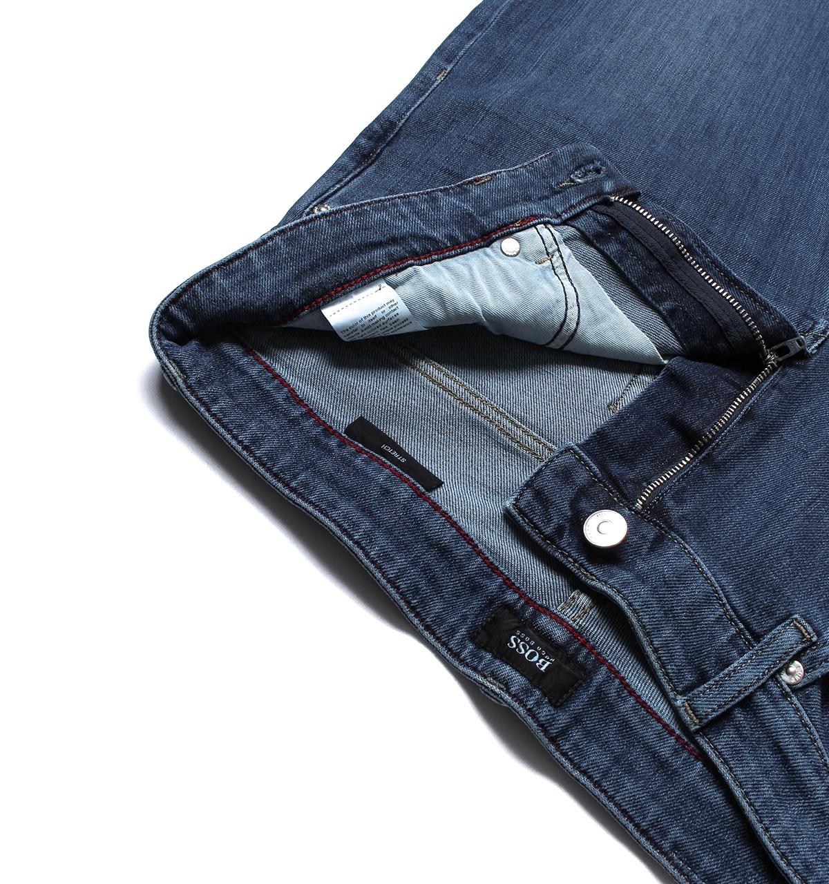 BOSS by HUGO BOSS Delaware 3-1 Mid Wash Blue Stretch Denim Slim Fit Jeans  for Men | Lyst