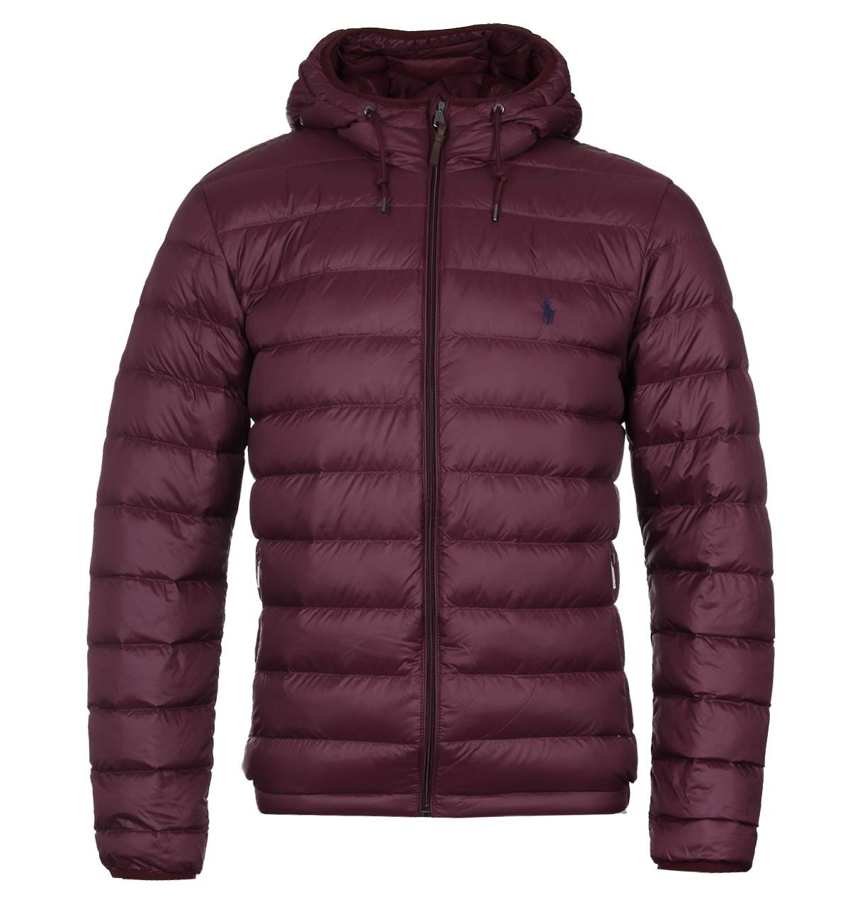 Polo Ralph Lauren Synthetic Packable Lightweight Wine Red Down Jacket