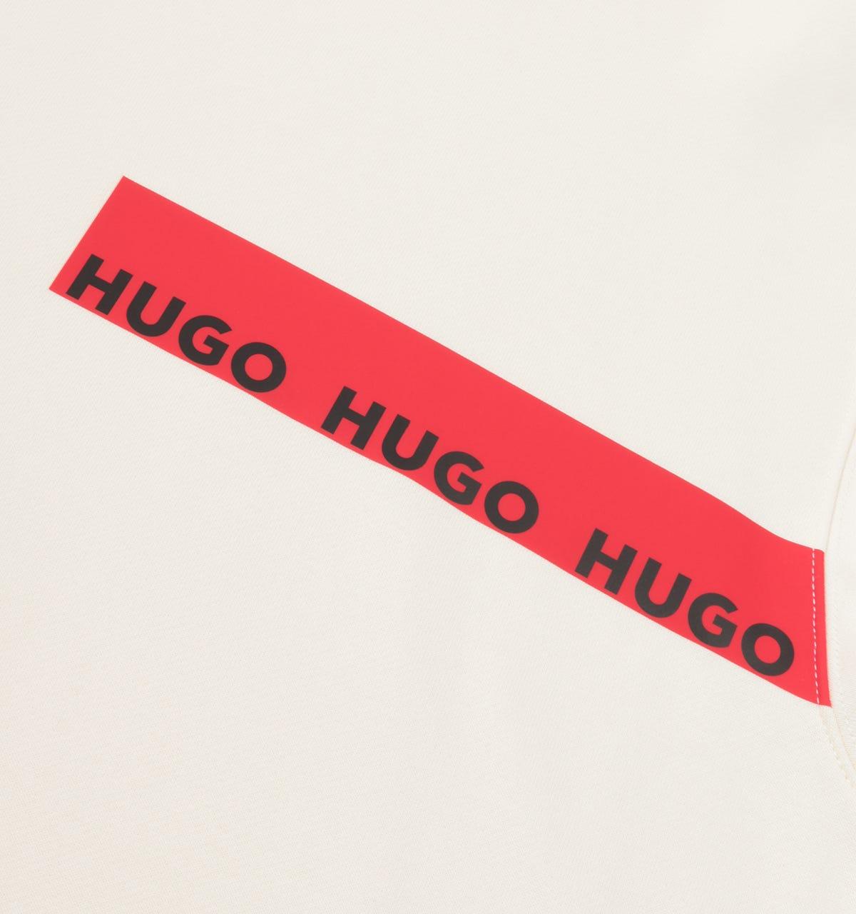 HUGO Cotton Red Tape Logo Sweatshirt in Natural for Men | Lyst
