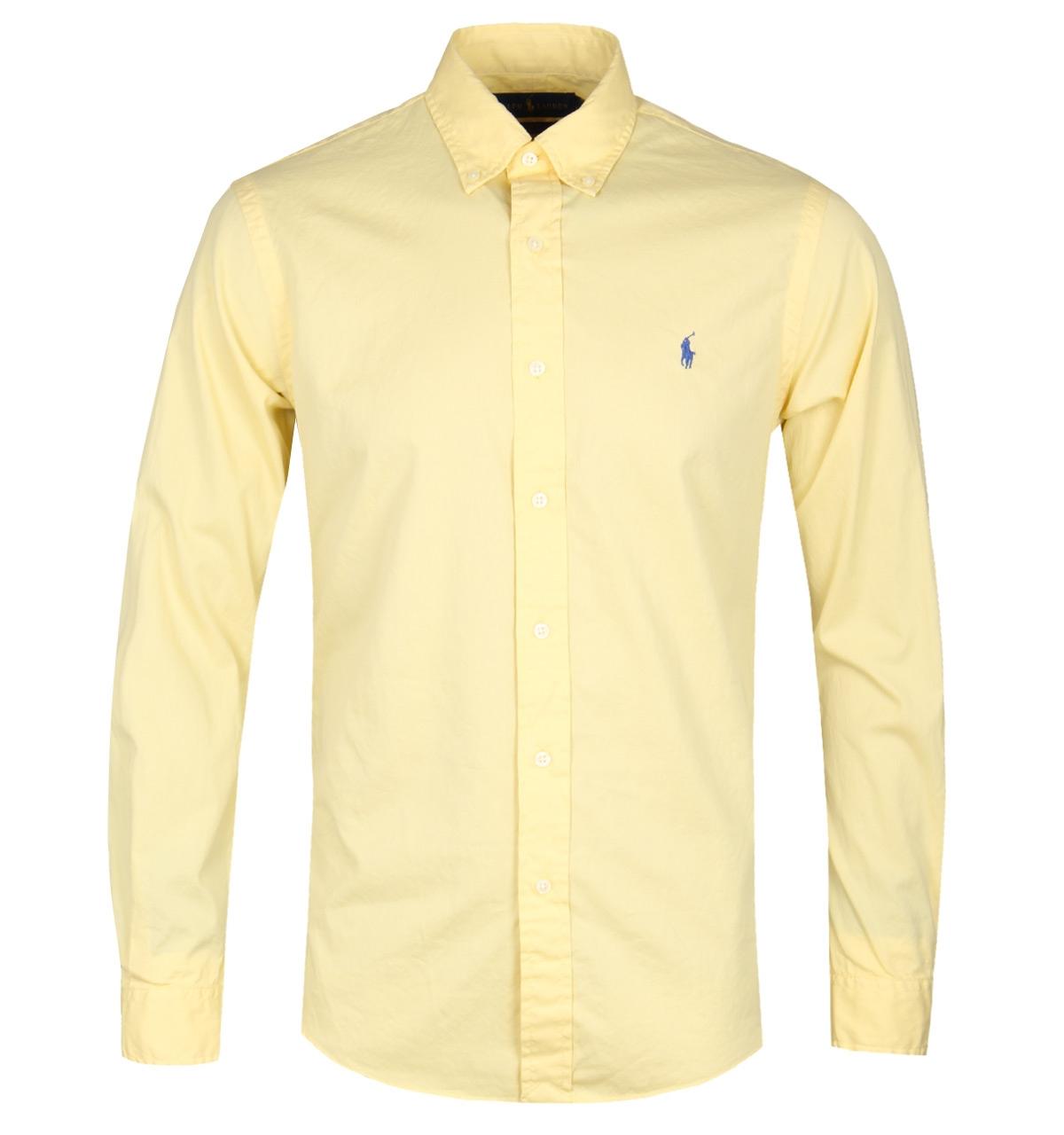 ralph lauren yellow long sleeve shirt