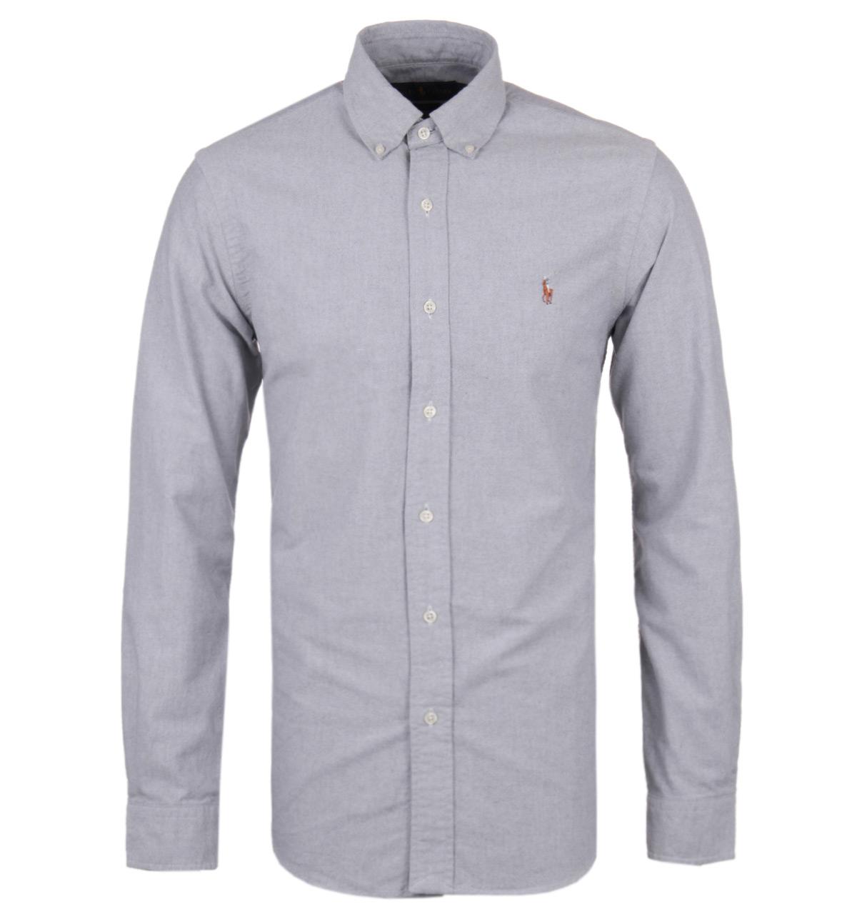 Polo Ralph Lauren Cotton Ralph Lauren Slate Grey Slim Fit Oxford Shirt in  Gray for Men | Lyst