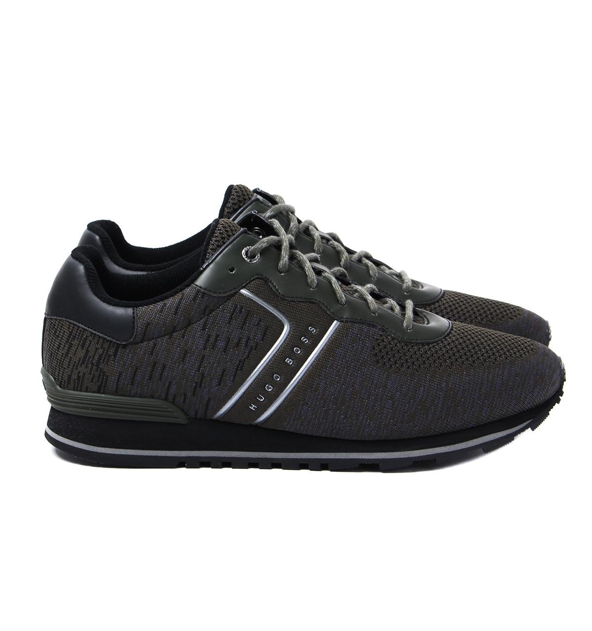 BOSS by Hugo Boss Synthetic Parkour Runn Knit Dark Green Trainers for ...