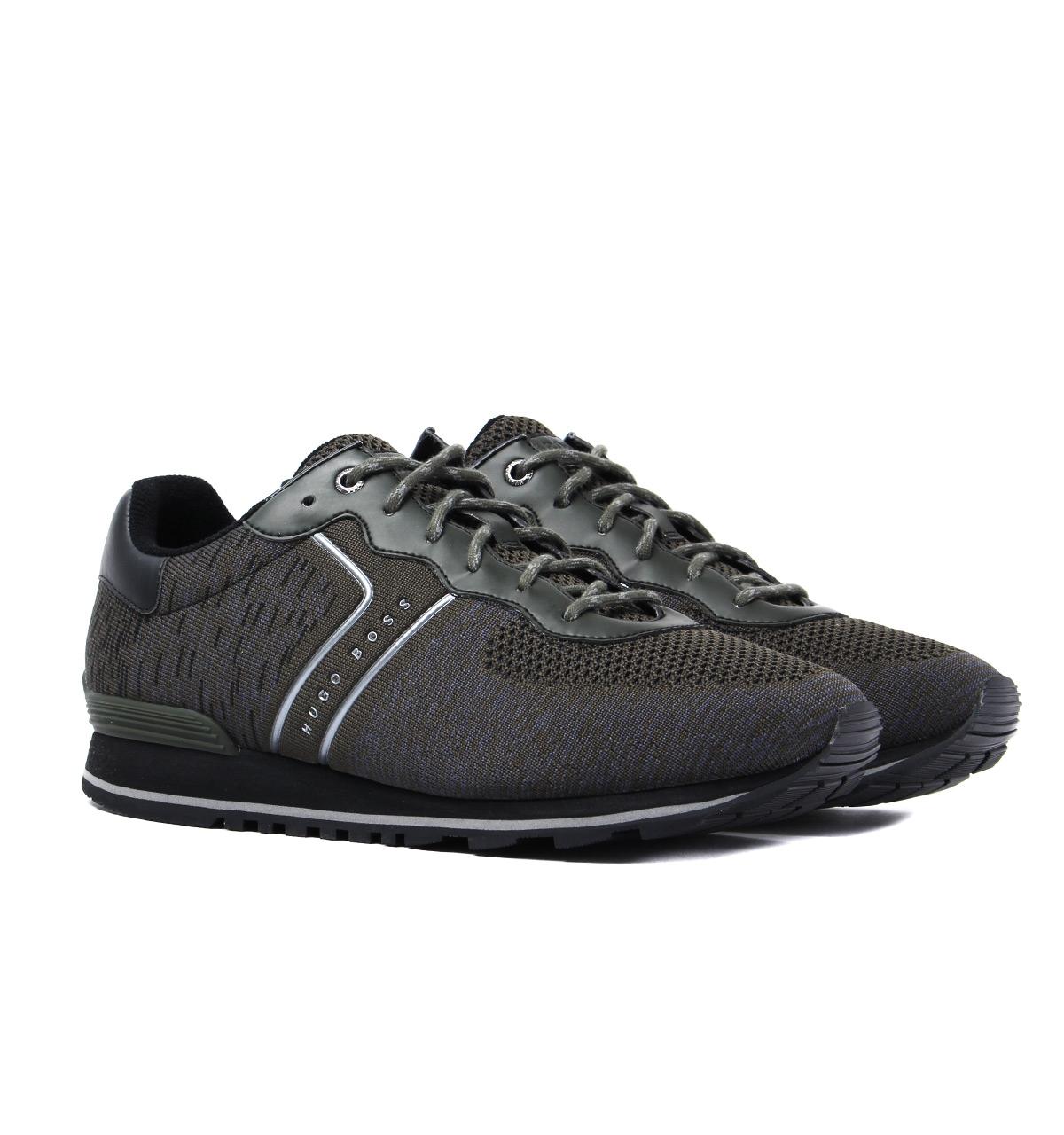 hugo boss low top knit trainers