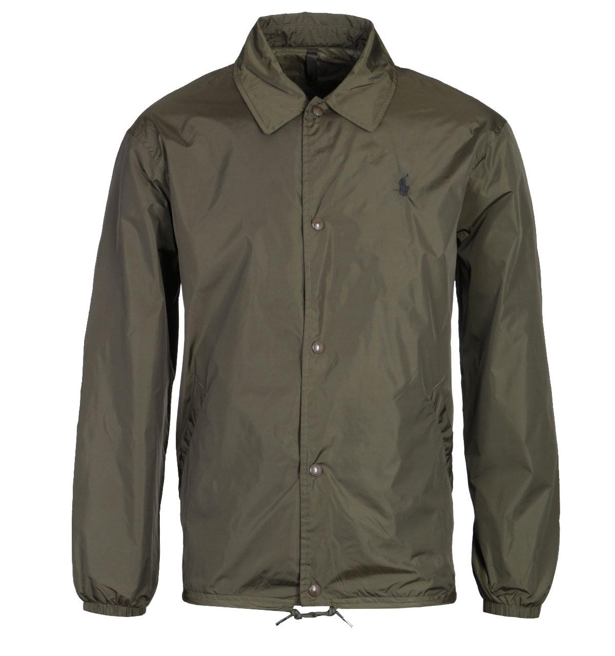 olive green polo jacket