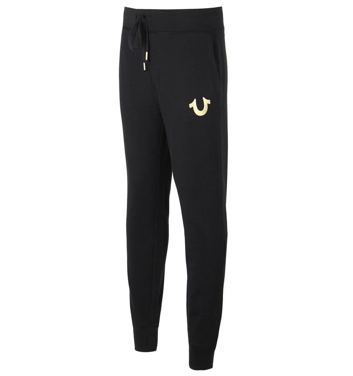 black and gold true religion sweat suit