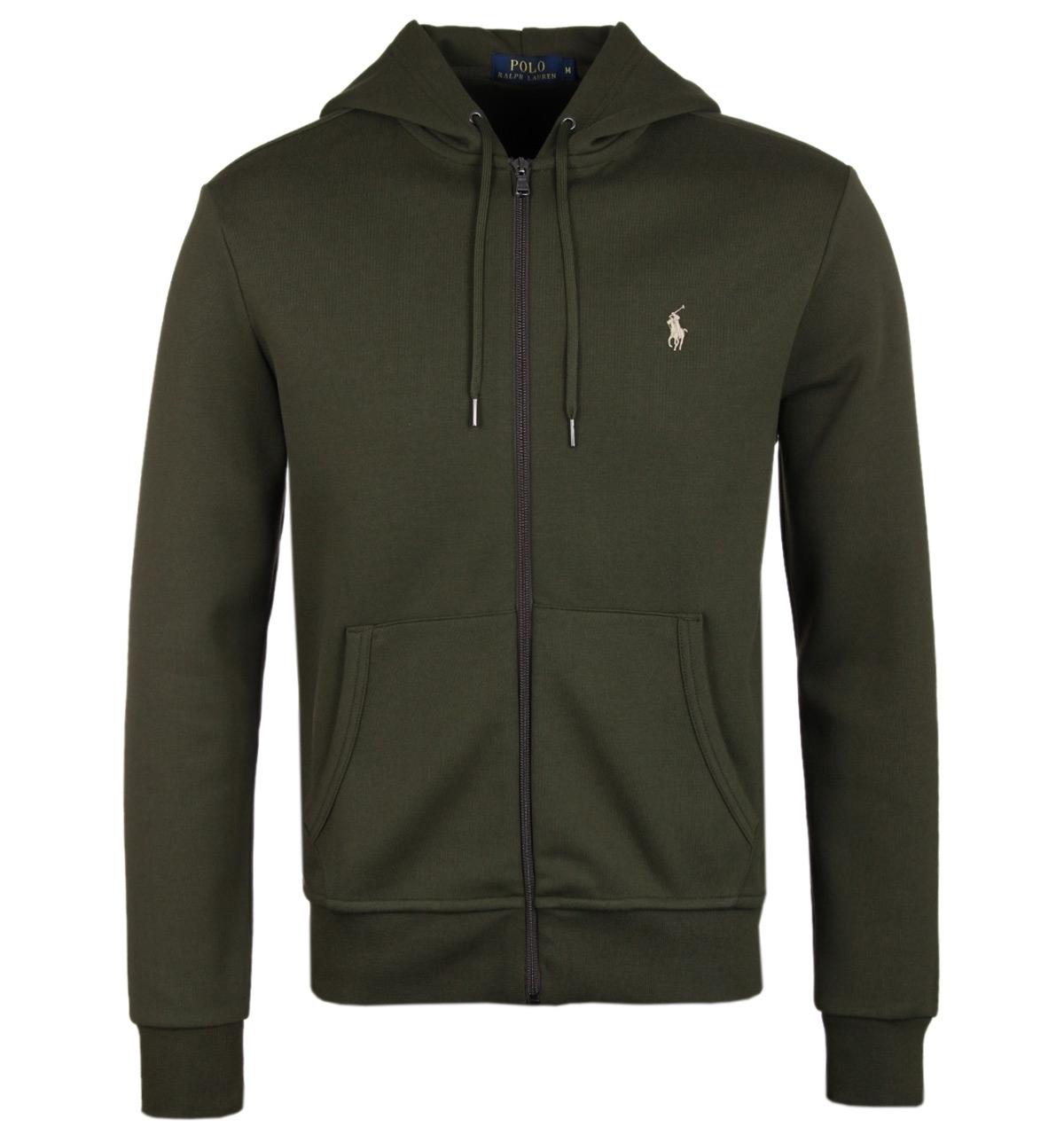 Polo ralph lauren Company Olive Jersey Hooded Sweatshirt in Green for ...
