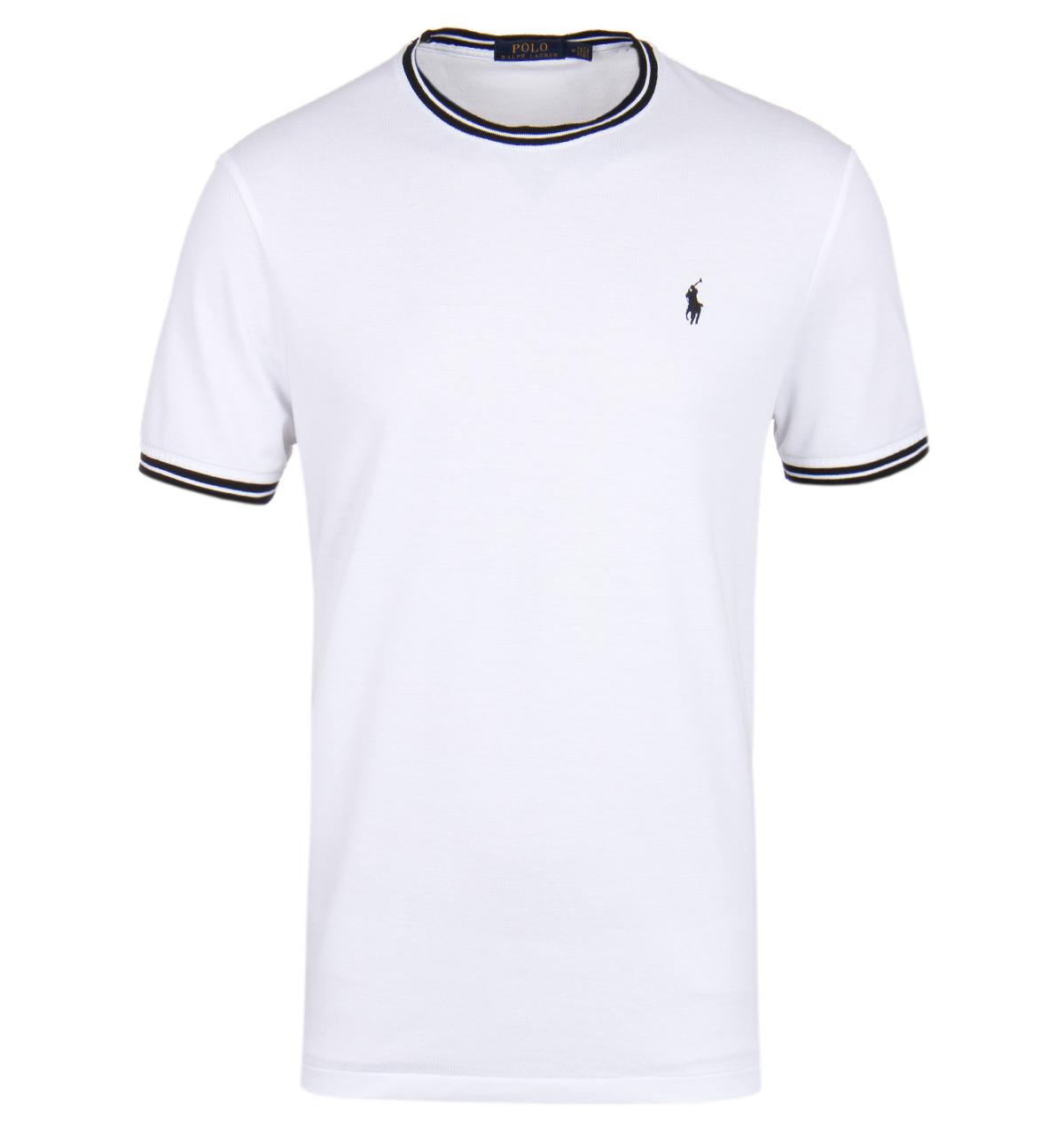 Polo Ralph Lauren Cotton White Twin Tipped Ringer Pique T-shirt for Men |  Lyst
