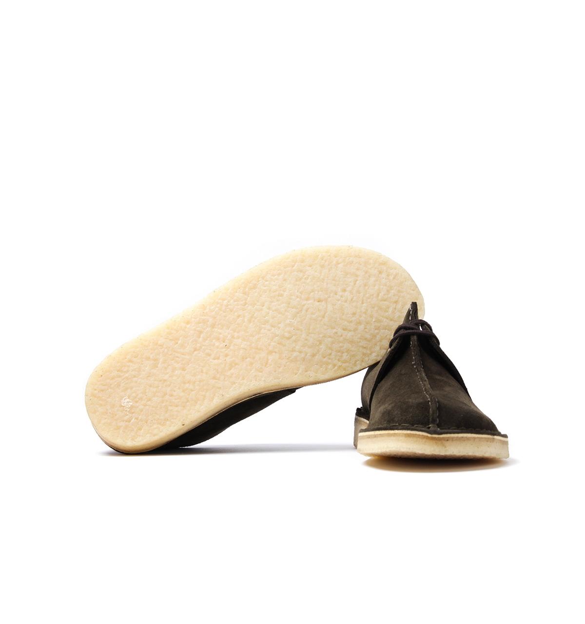 clarks desert trek dark green suede