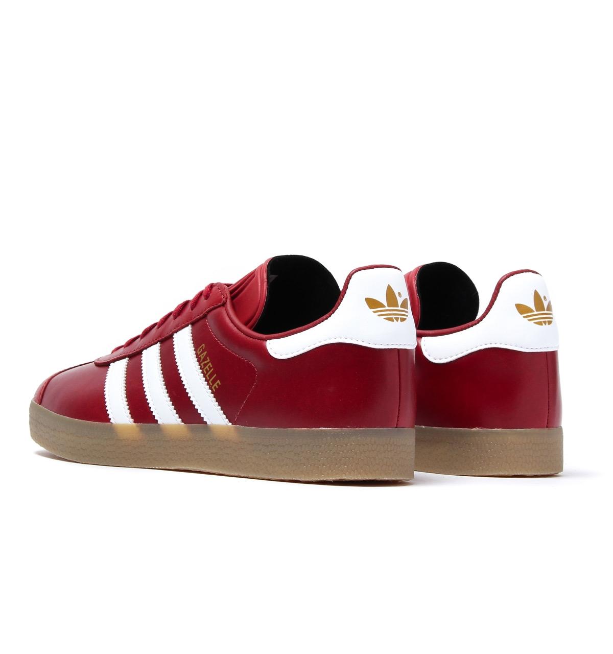 adidas Originals Mystery Red Leather Gazelle Trainers for Men | Lyst