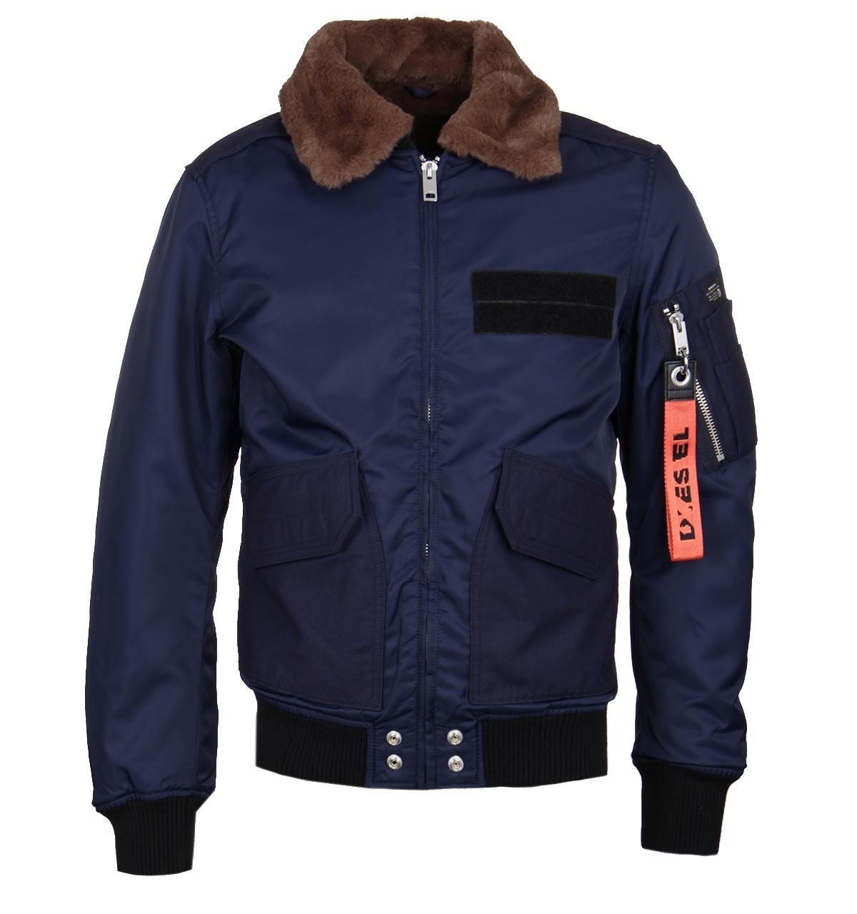 diesel navy bomber jacket